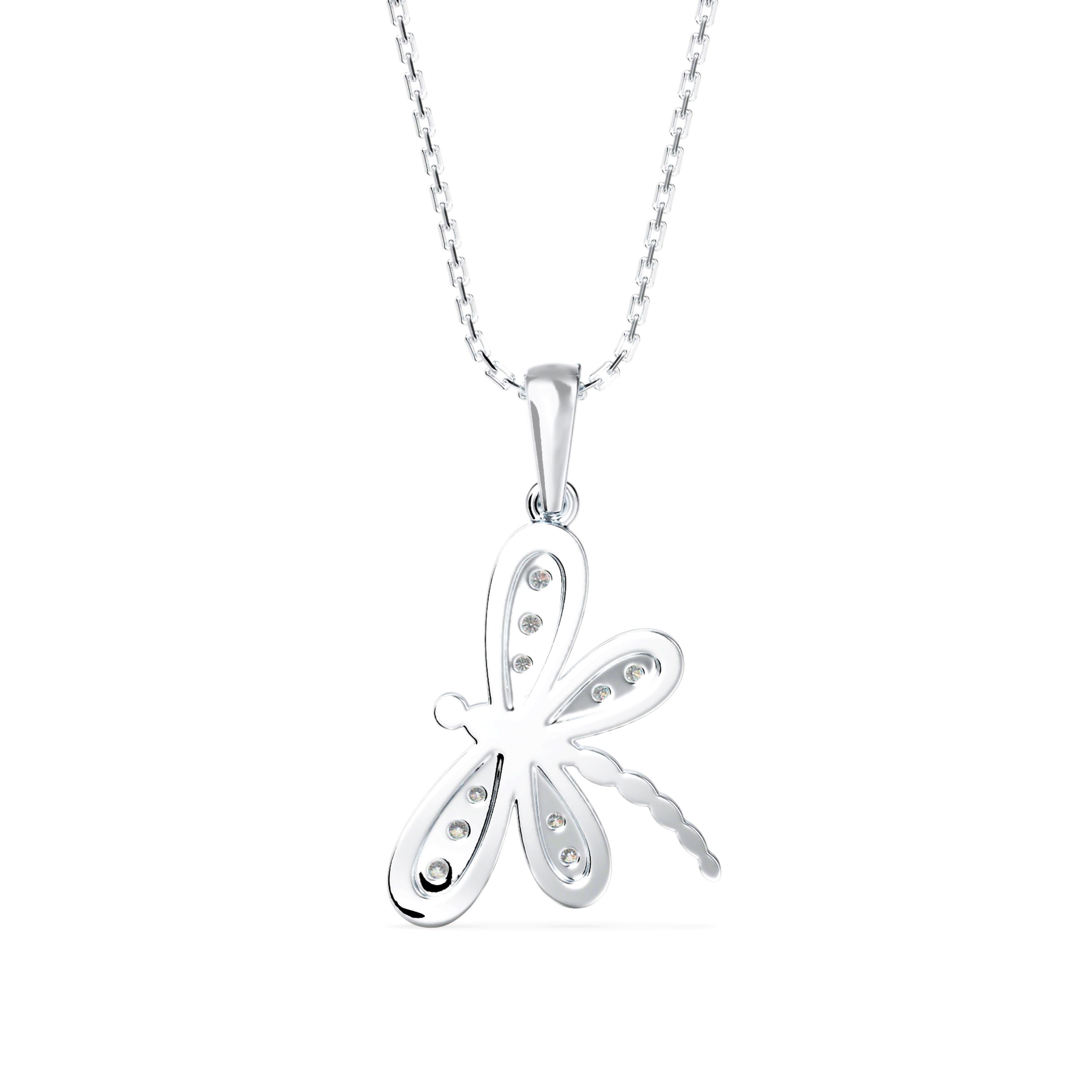 TASA Golden Grace Dragonfly Diamond Pendant - 1213