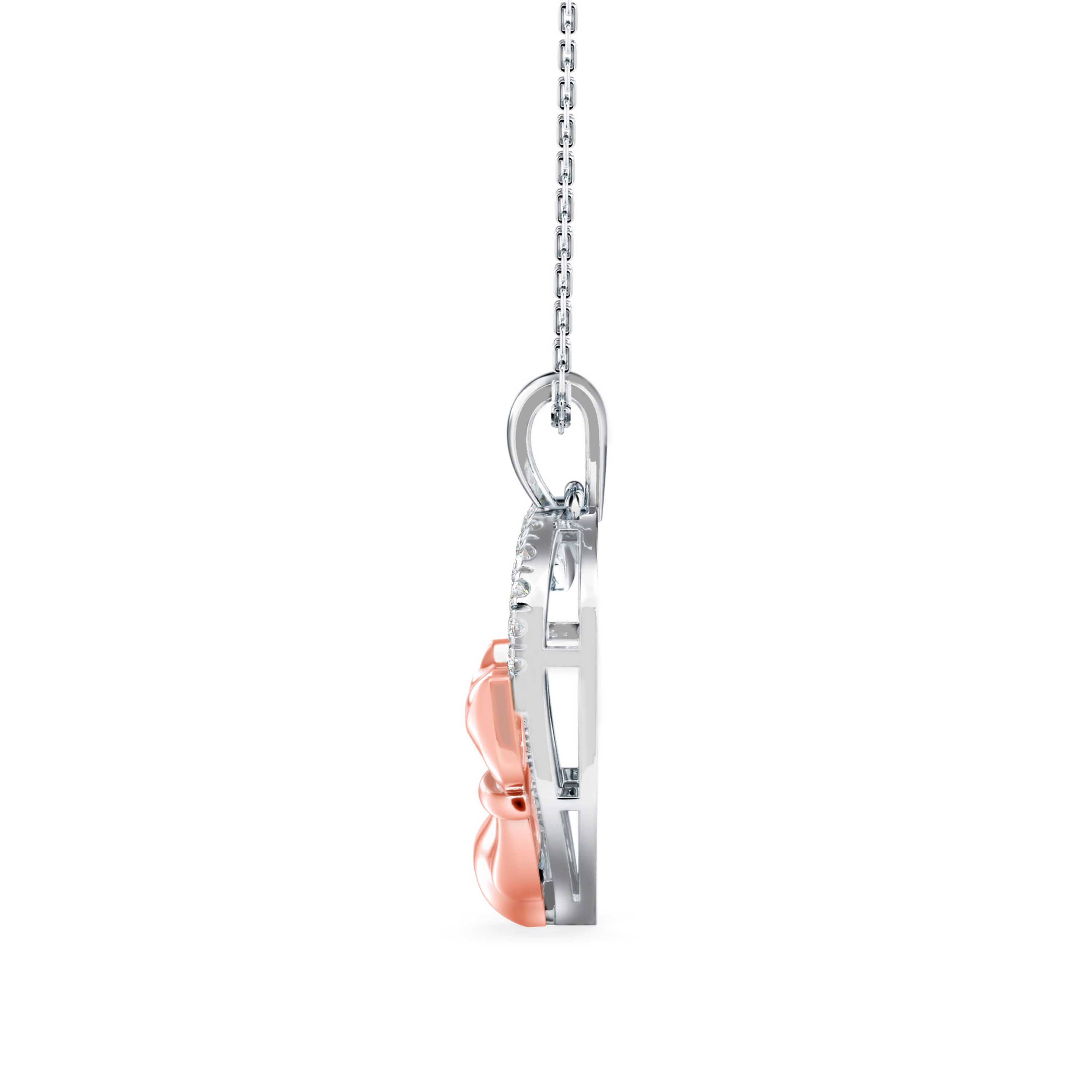 Whiskers & Love Cat-Inspired Heart Pendant - 1278