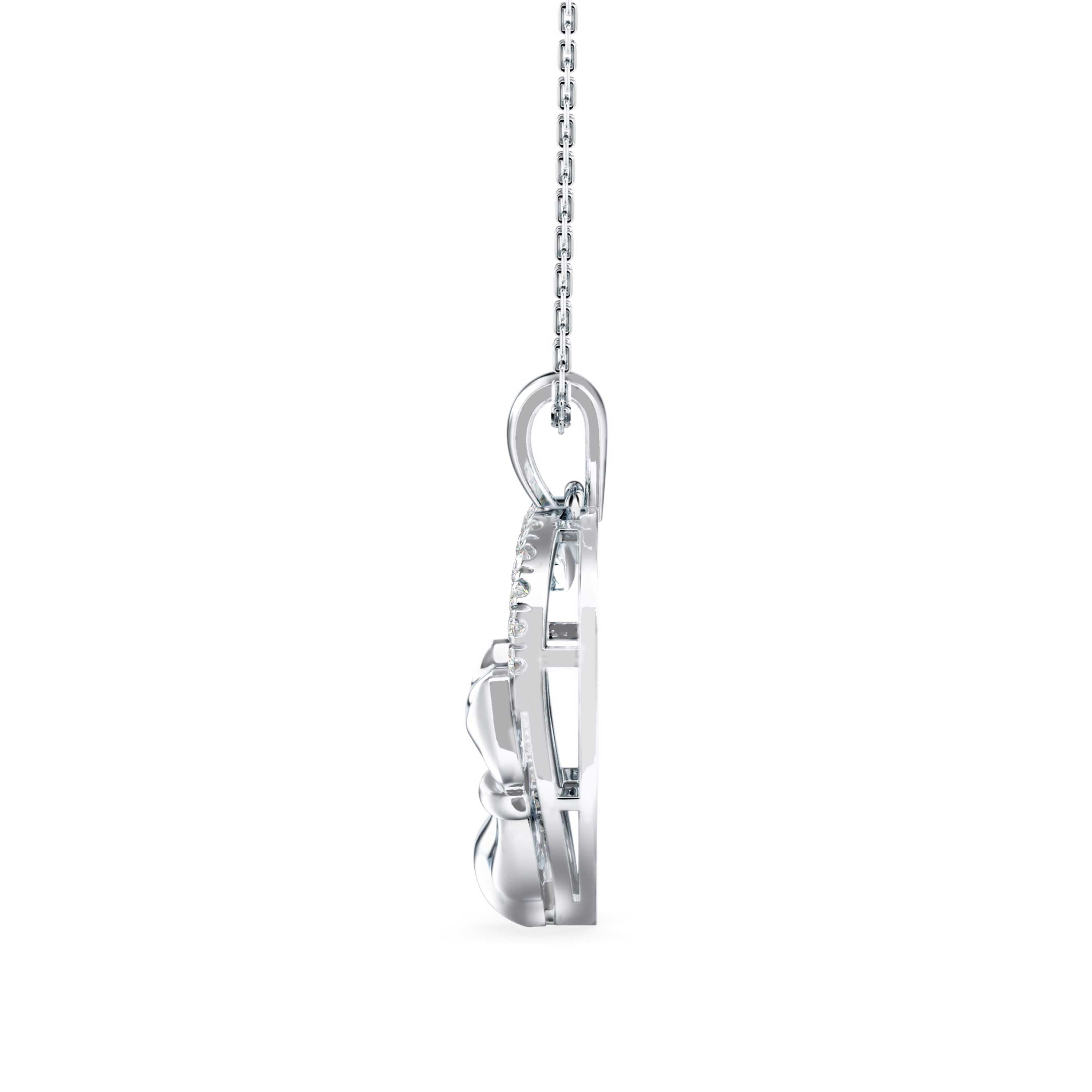 Whiskers & Love Cat-Inspired Heart Pendant - 1278