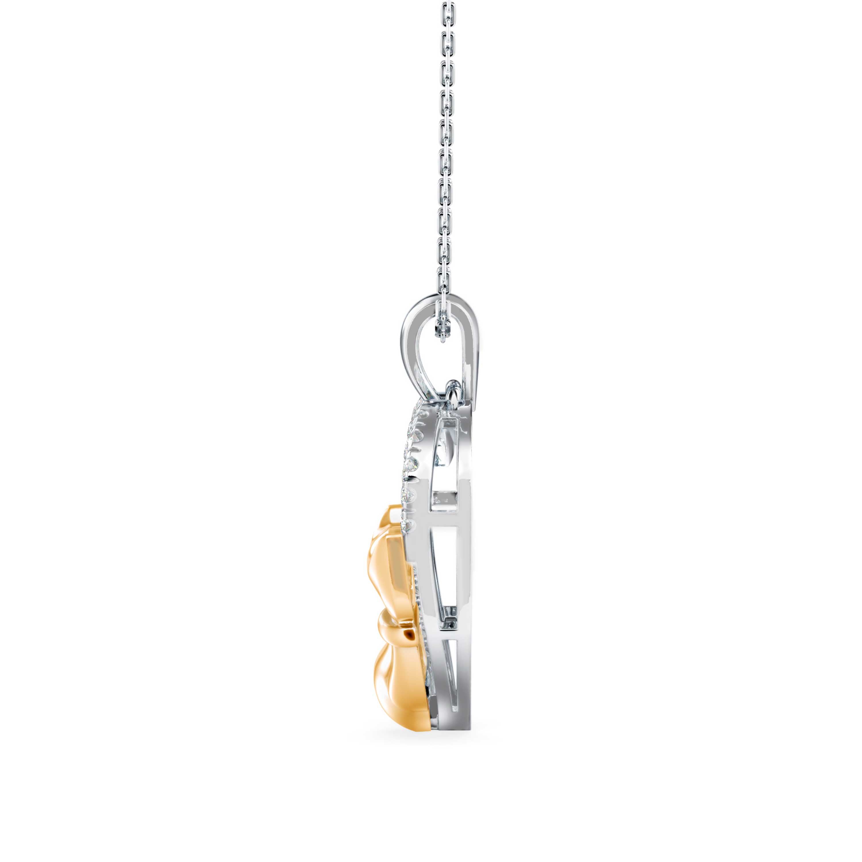 Whiskers & Love Cat-Inspired Heart Pendant - 1278