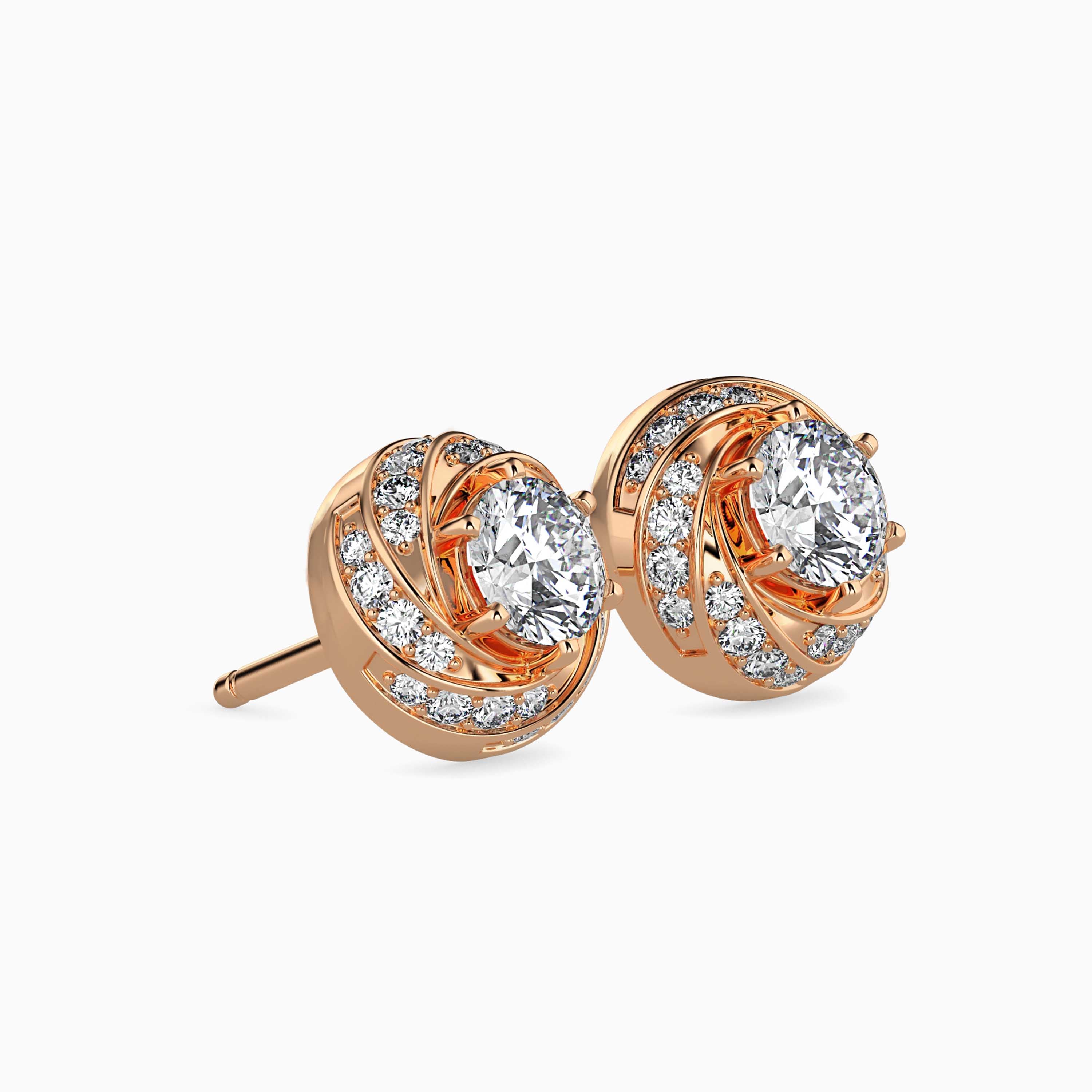TASA “Lunara Swirl” Diamond Studs - 16010