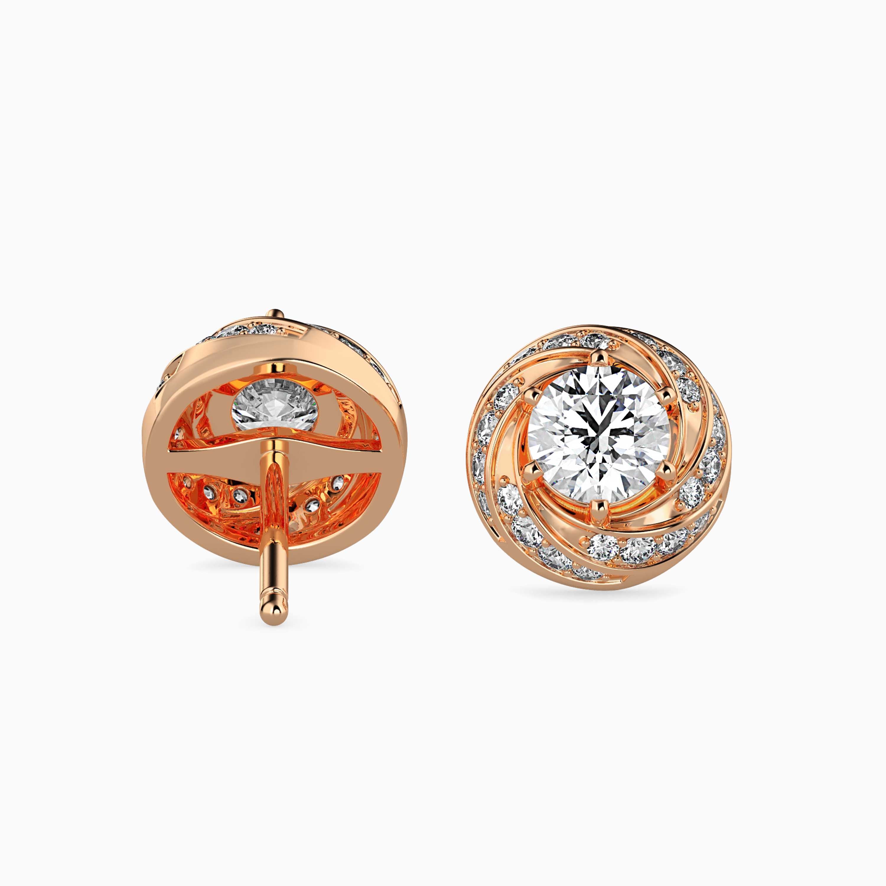 TASA “Lunara Swirl” Diamond Studs - 16010