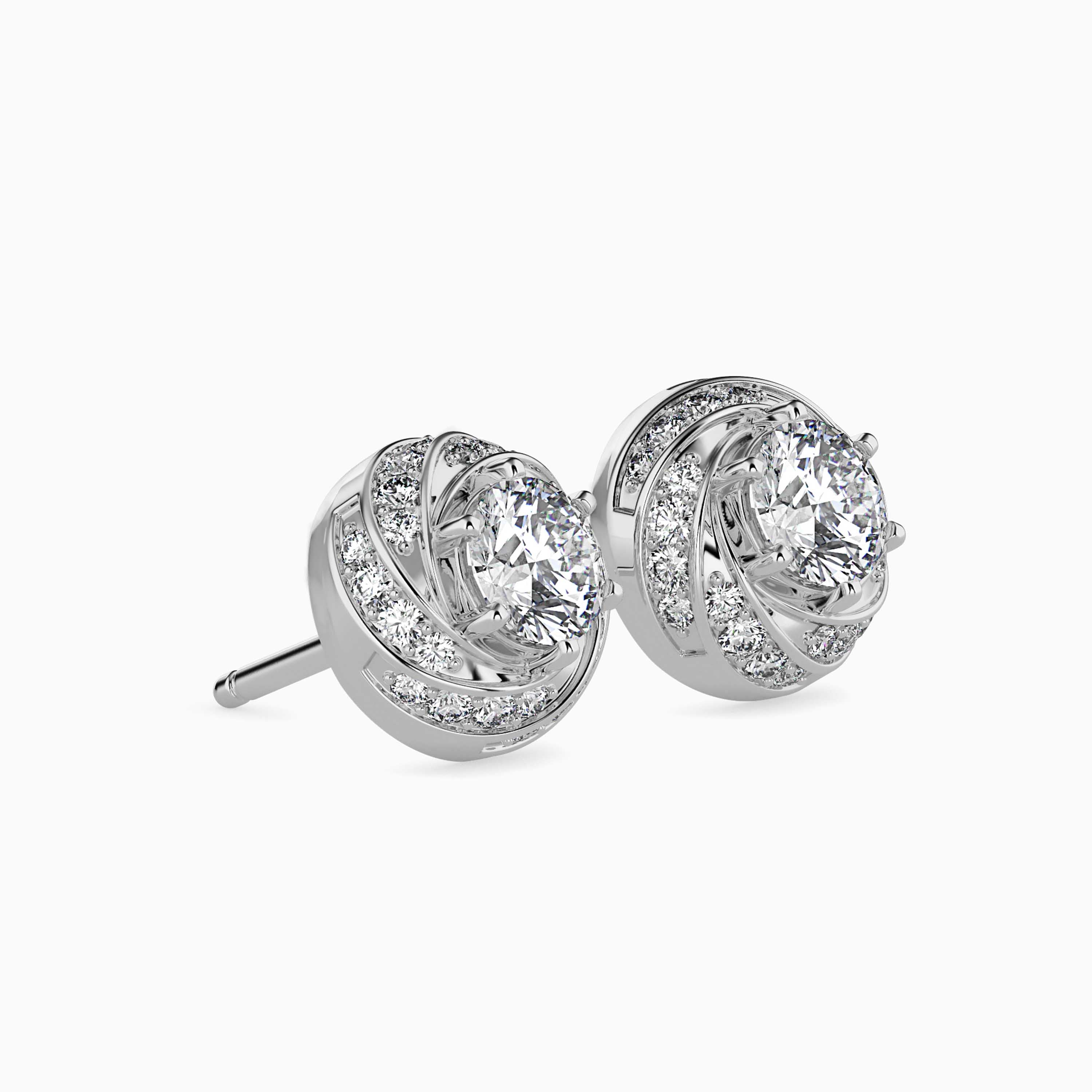 TASA “Lunara Swirl” Diamond Studs - 16010