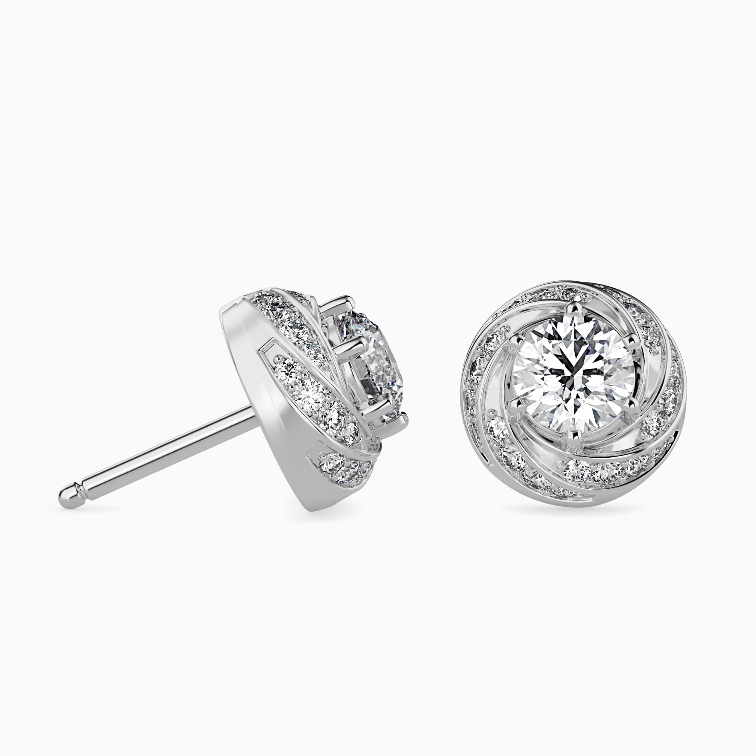 TASA “Lunara Swirl” Diamond Studs - 16010