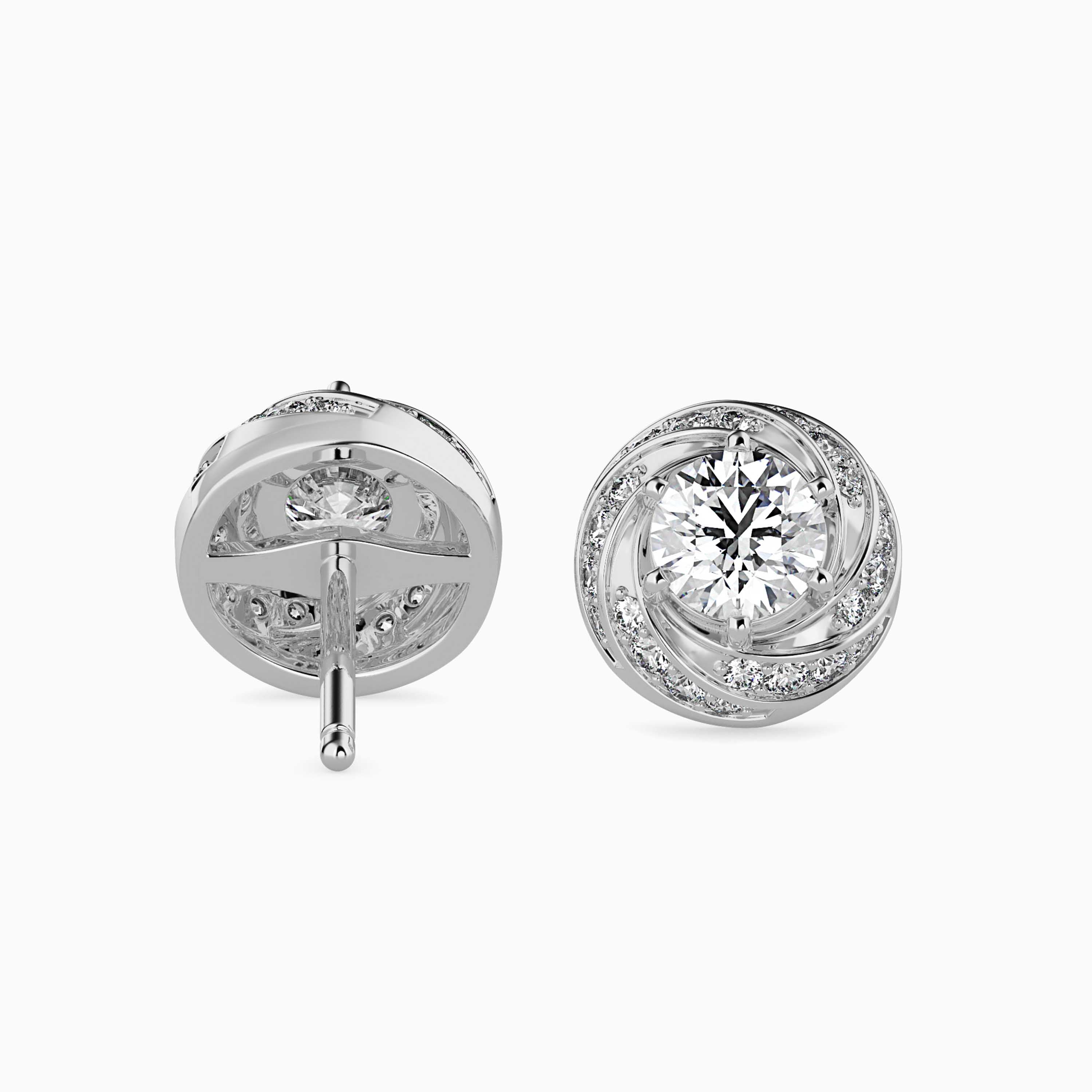 TASA “Lunara Swirl” Diamond Studs - 16010