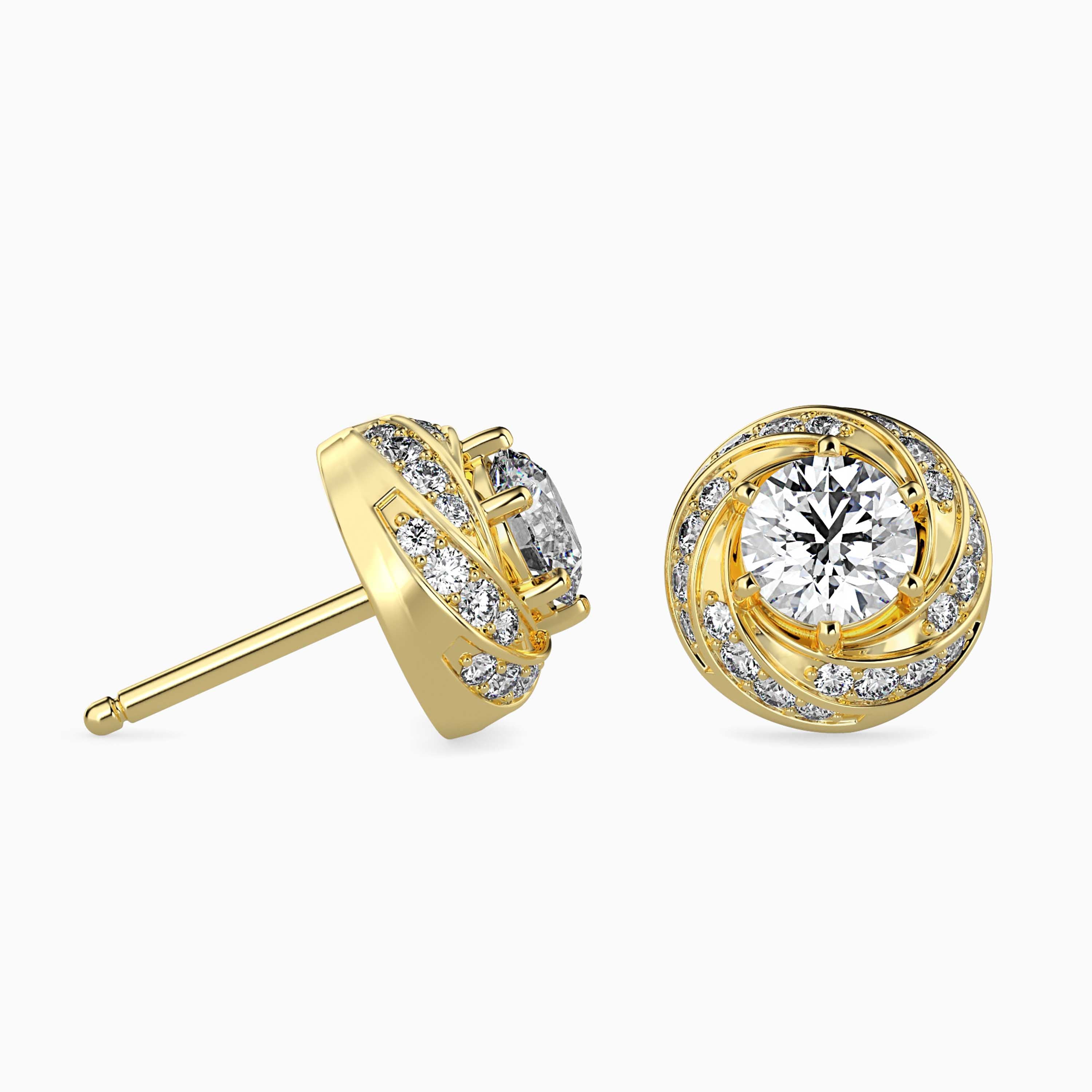 TASA “Lunara Swirl” Diamond Studs - 16010