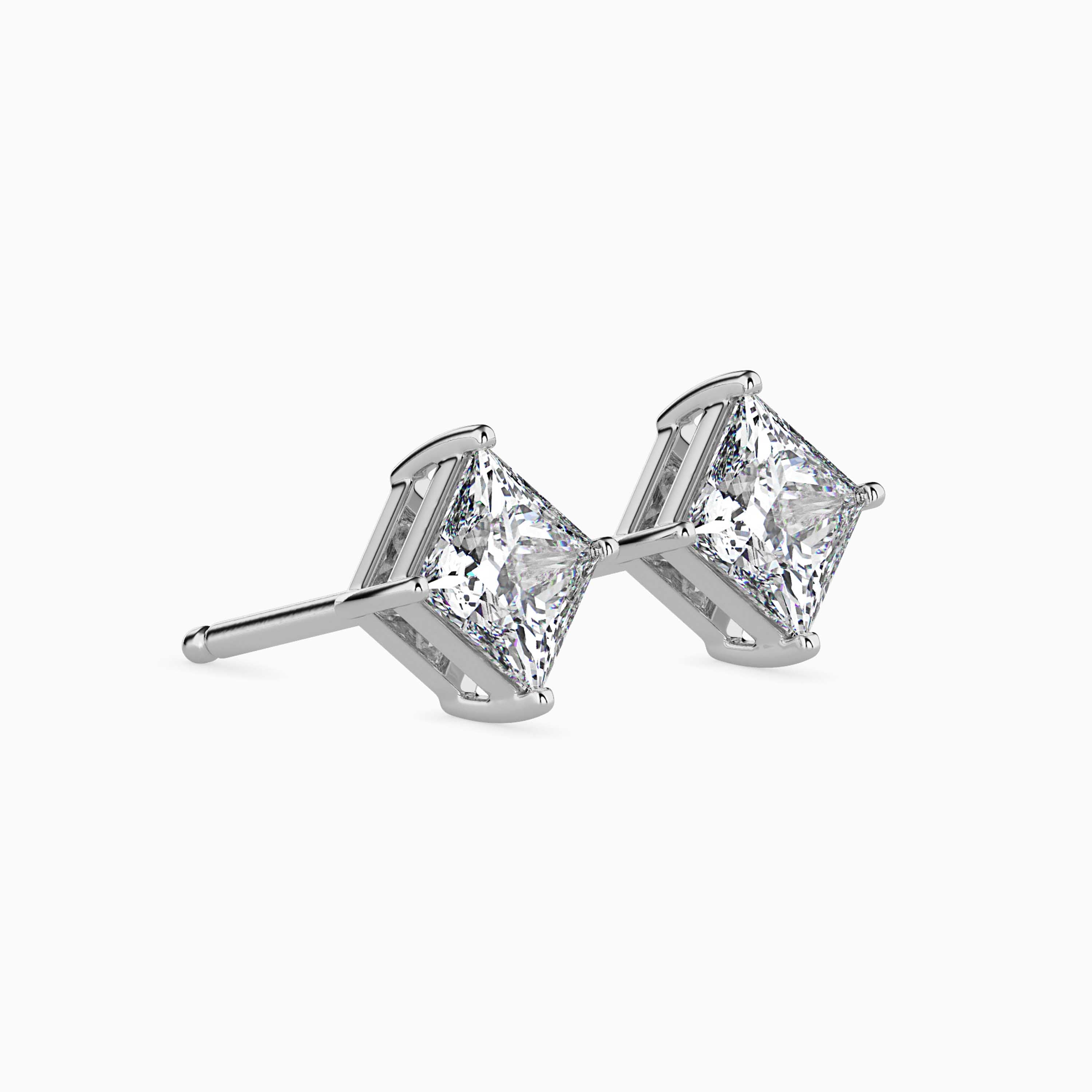 TASA “Celeste Edge” Princess-Cut Diamond Studs - 16036