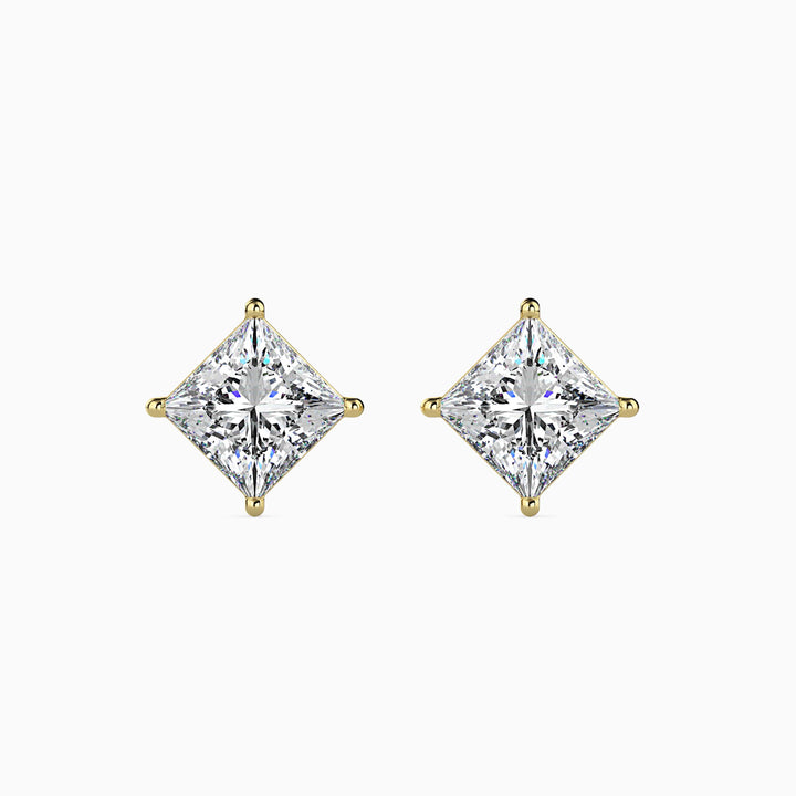 TASA “Celeste Edge” Princess-Cut Diamond Studs - 16036