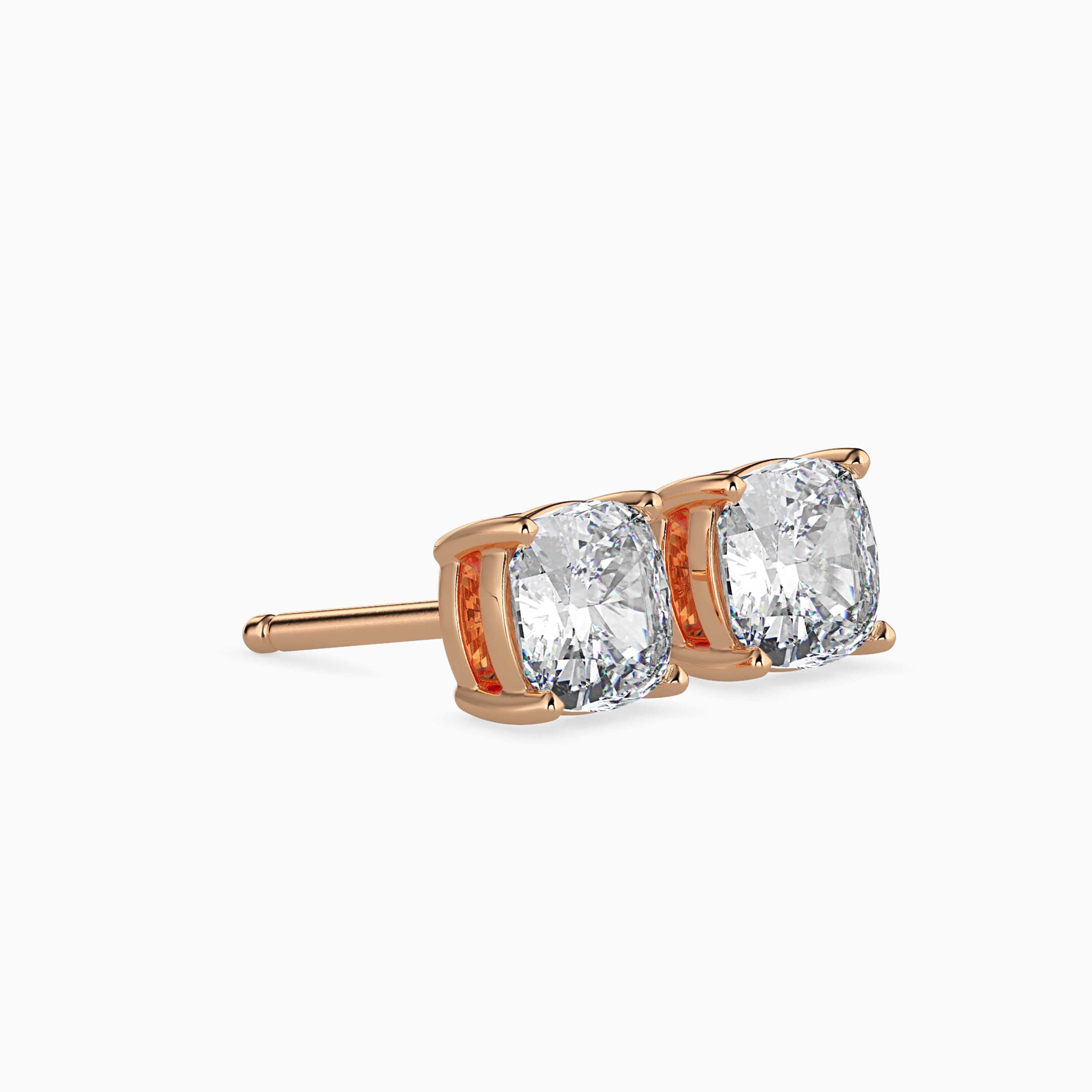 TASA “Velour Glow” Cushion-Cut Diamond Studs - 16037