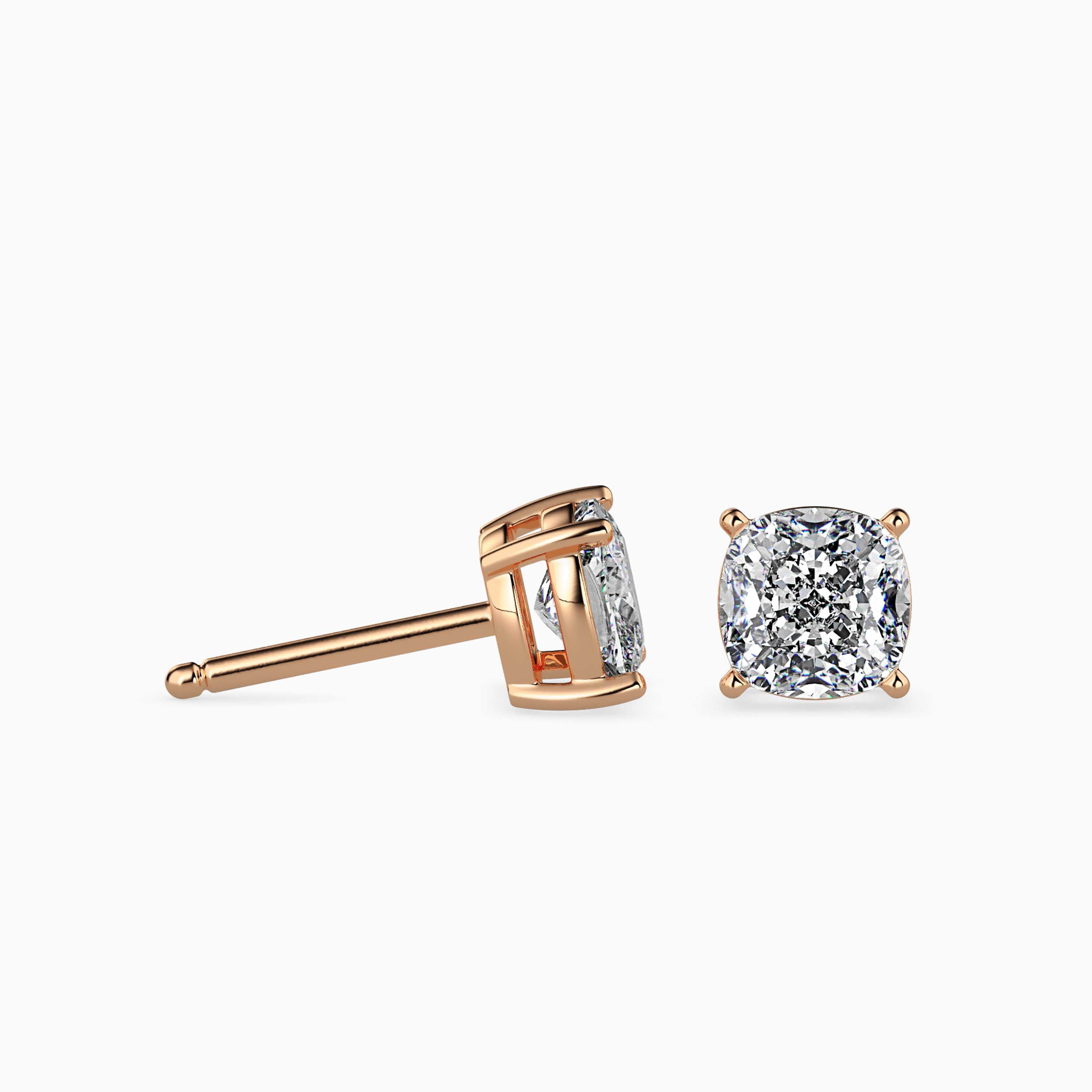 TASA “Velour Glow” Cushion-Cut Diamond Studs - 16037