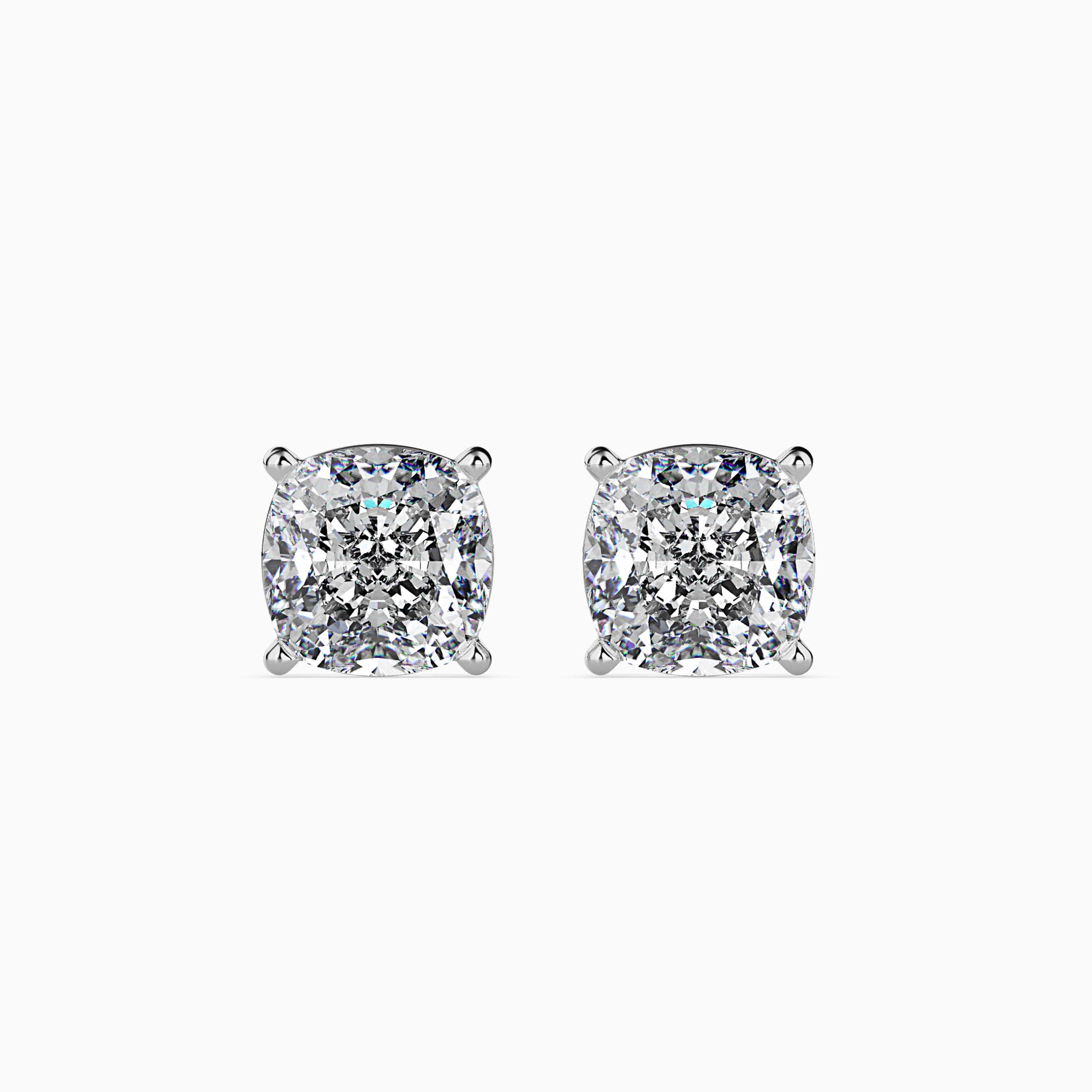 TASA “Velour Glow” Cushion-Cut Diamond Studs - 16037