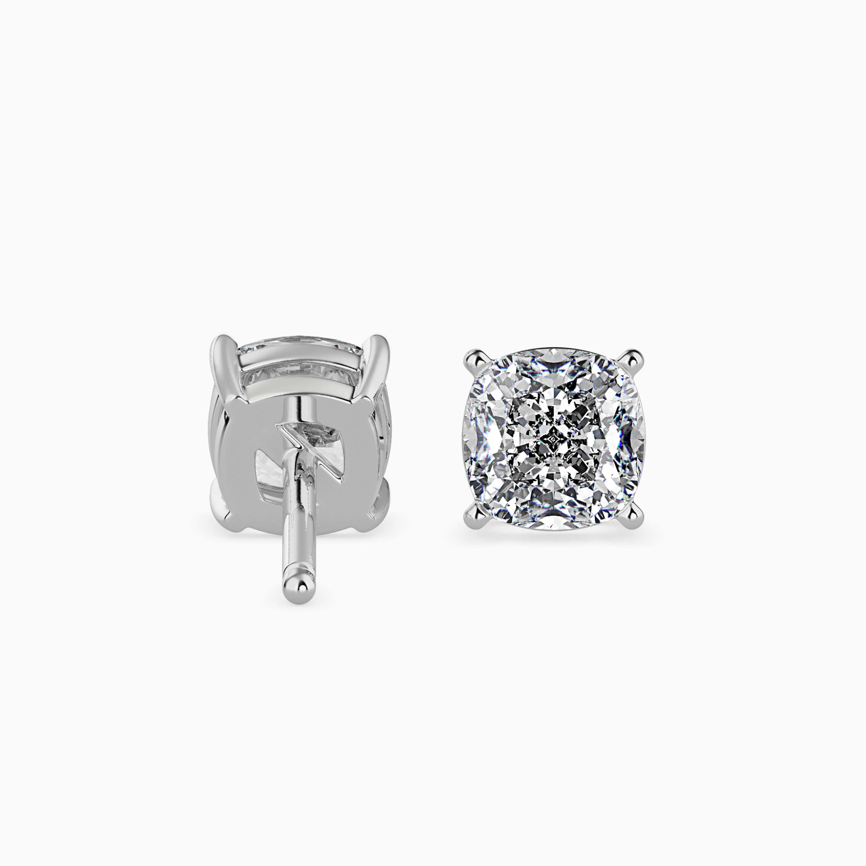 TASA “Velour Glow” Cushion-Cut Diamond Studs - 16037