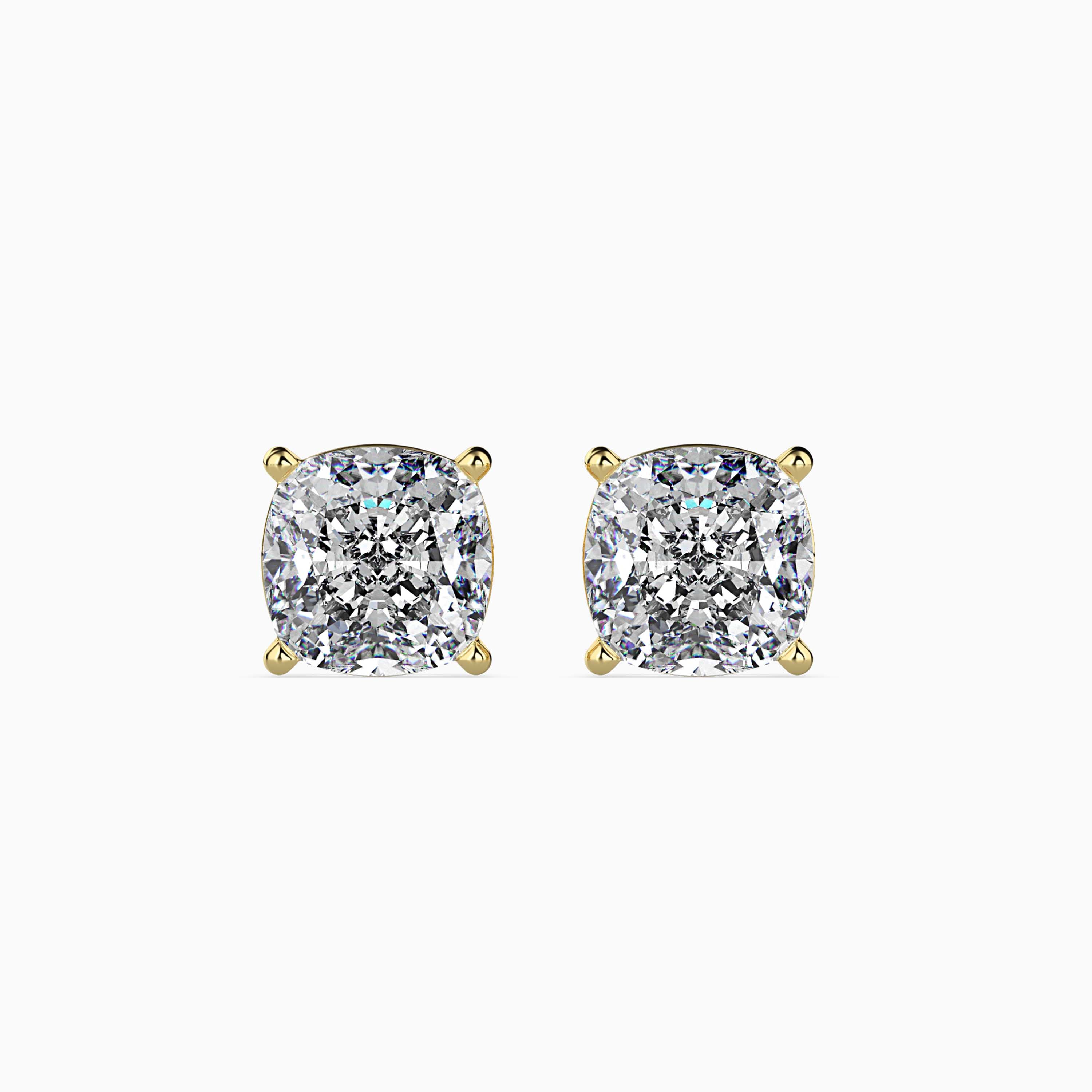 TASA “Velour Glow” Cushion-Cut Diamond Studs - 16037