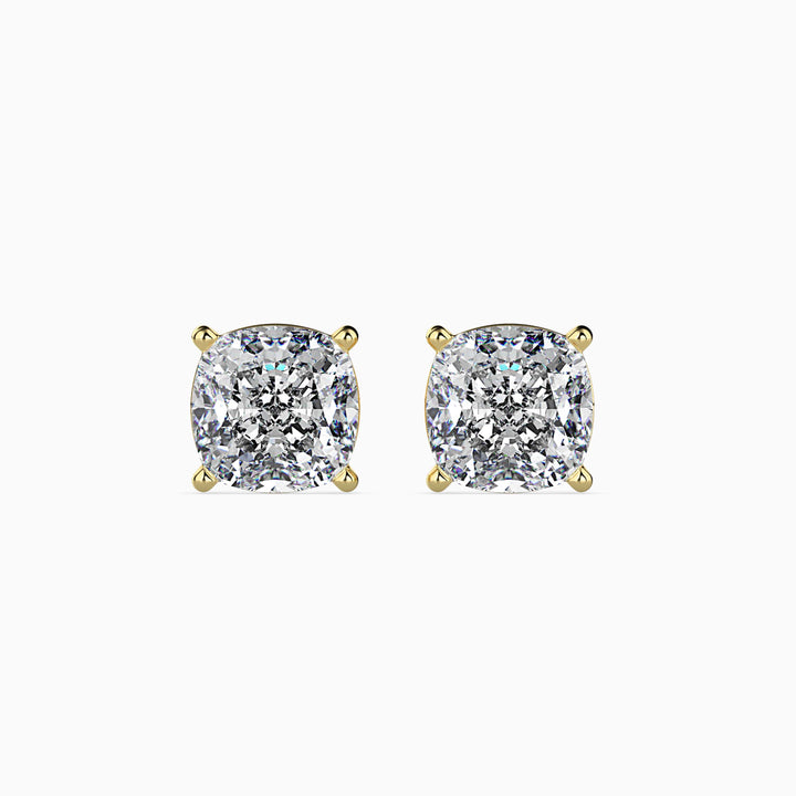 TASA “Velour Glow” Cushion-Cut Diamond Studs - 16037