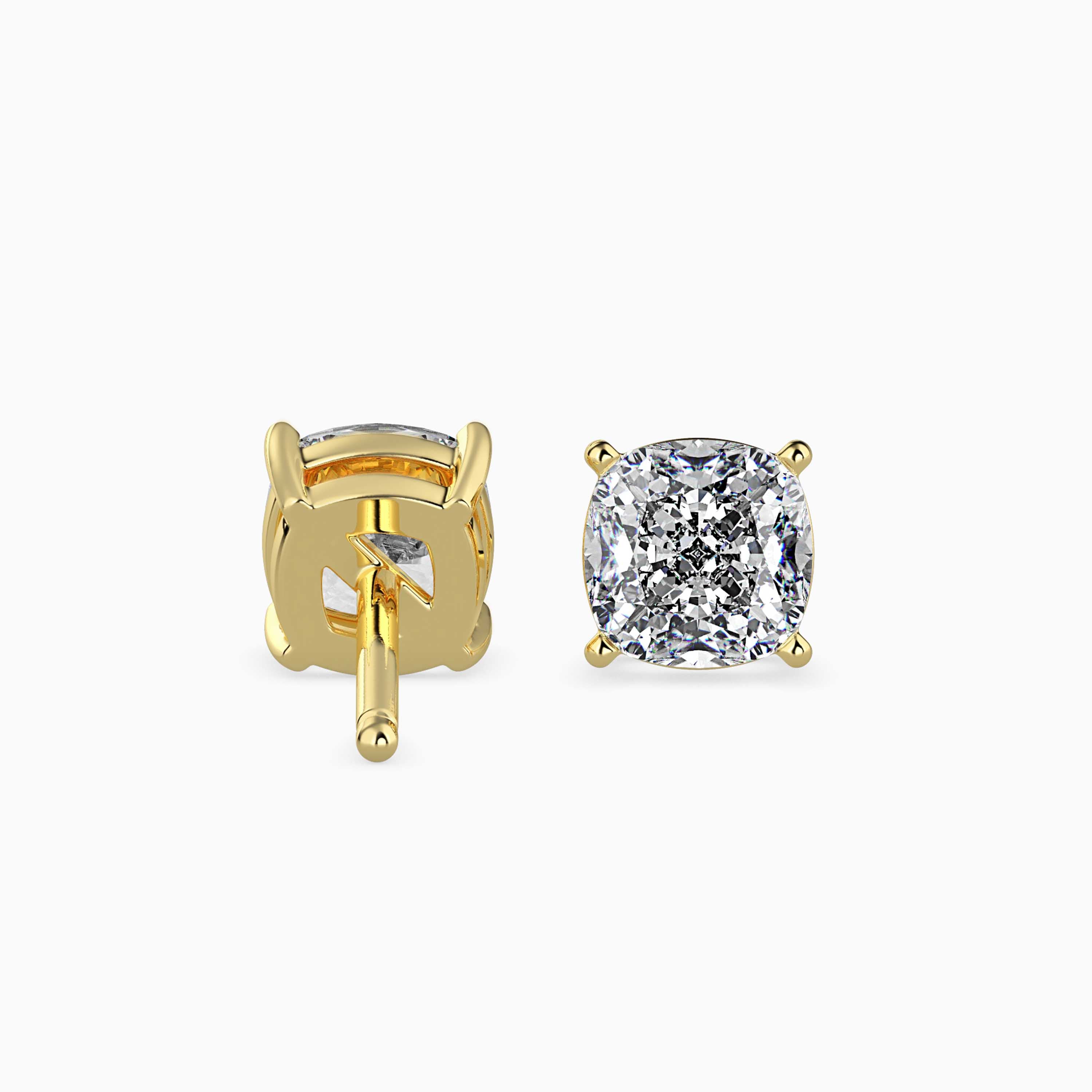 TASA “Velour Glow” Cushion-Cut Diamond Studs - 16037