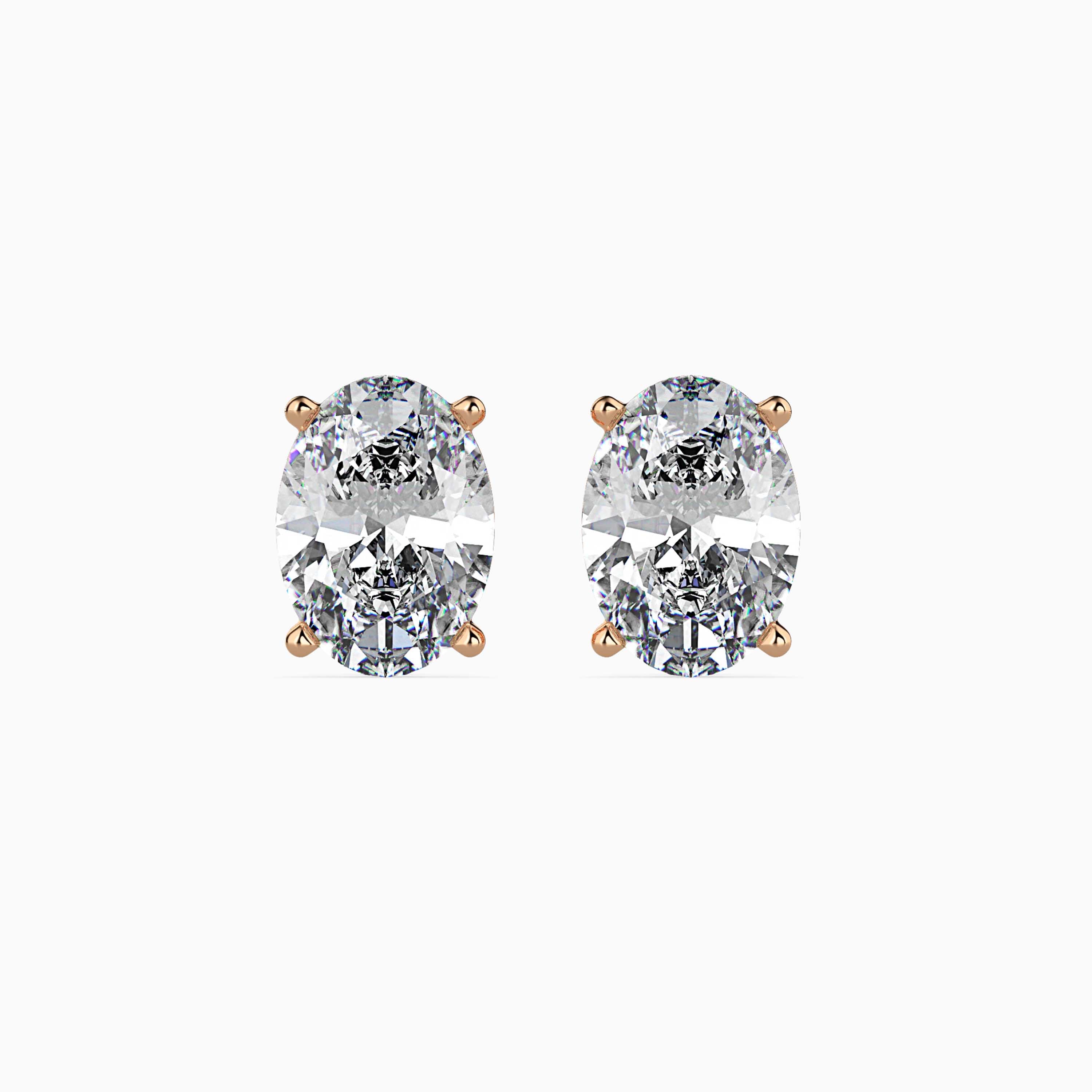 TASA “Lustre Whisper” Oval Diamond Studs - 16038