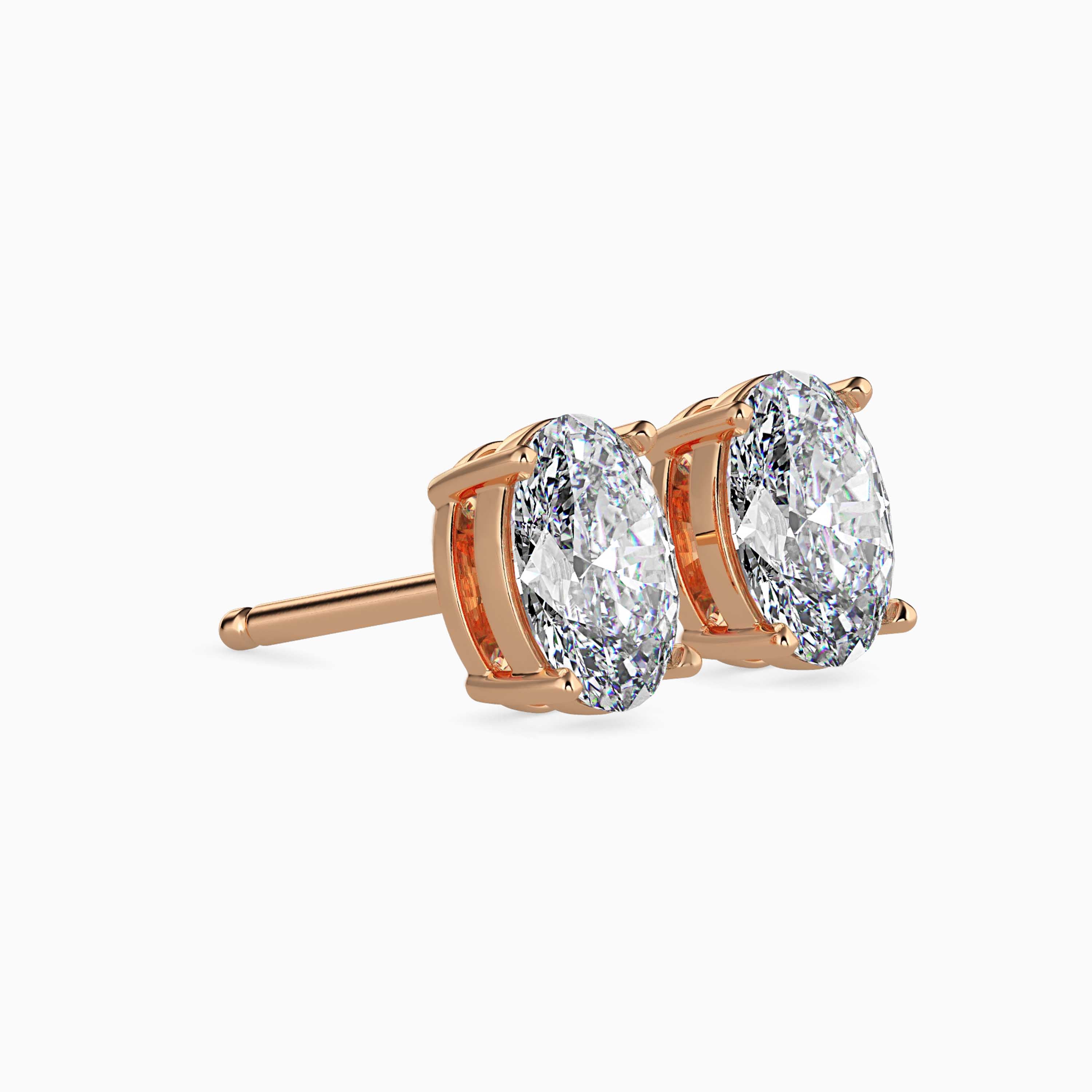 TASA “Lustre Whisper” Oval Diamond Studs - 16038