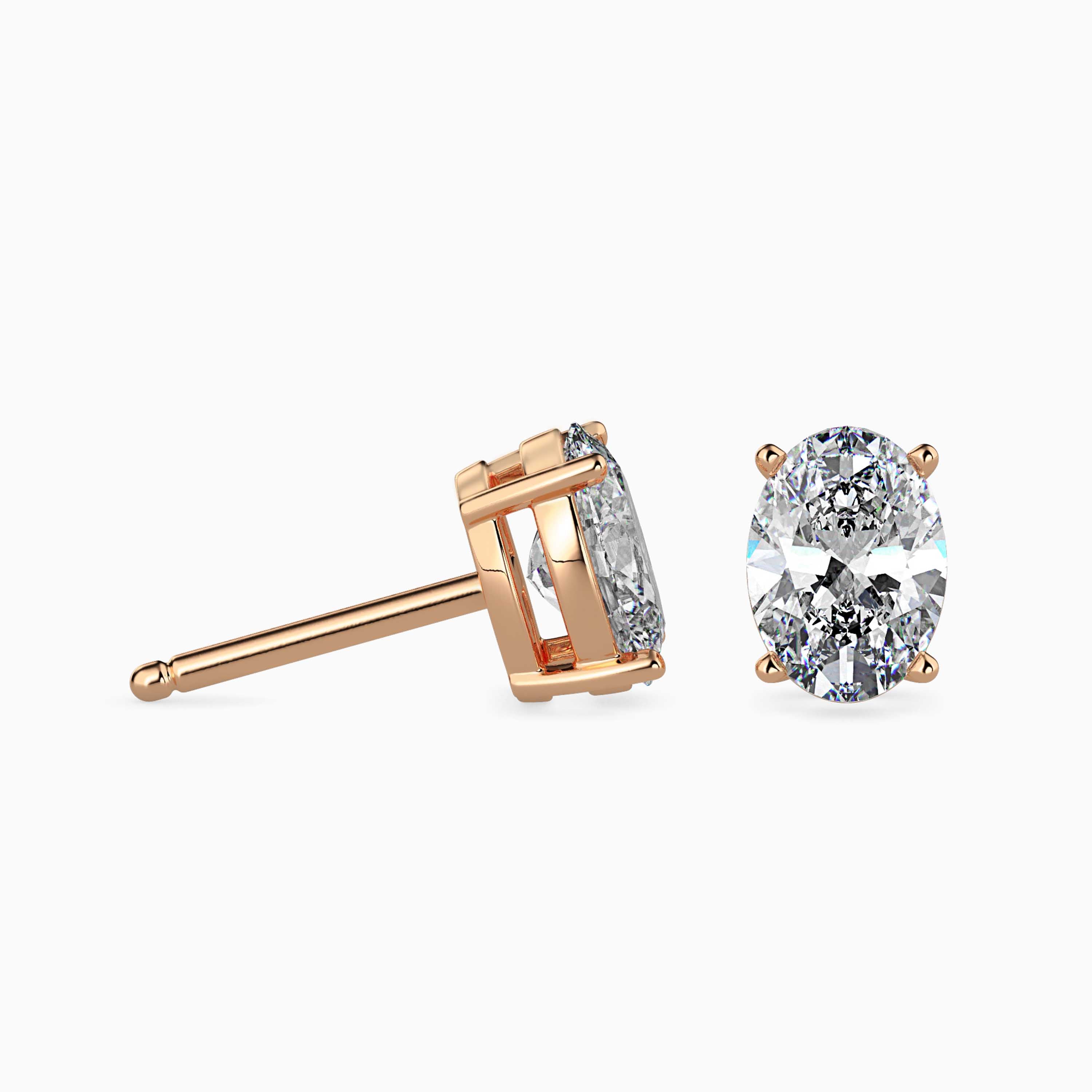 TASA “Lustre Whisper” Oval Diamond Studs - 16038