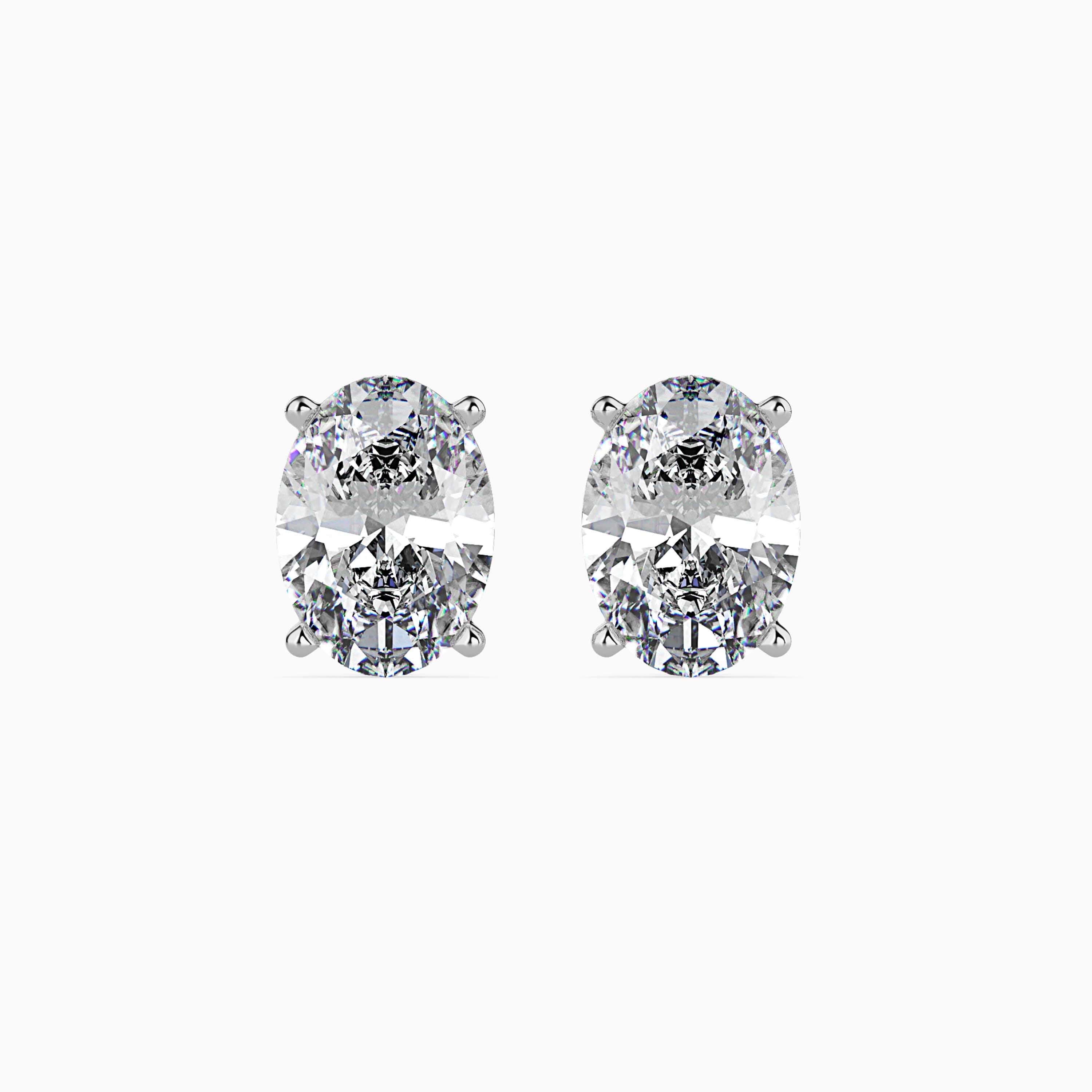 TASA “Lustre Whisper” Oval Diamond Studs - 16038