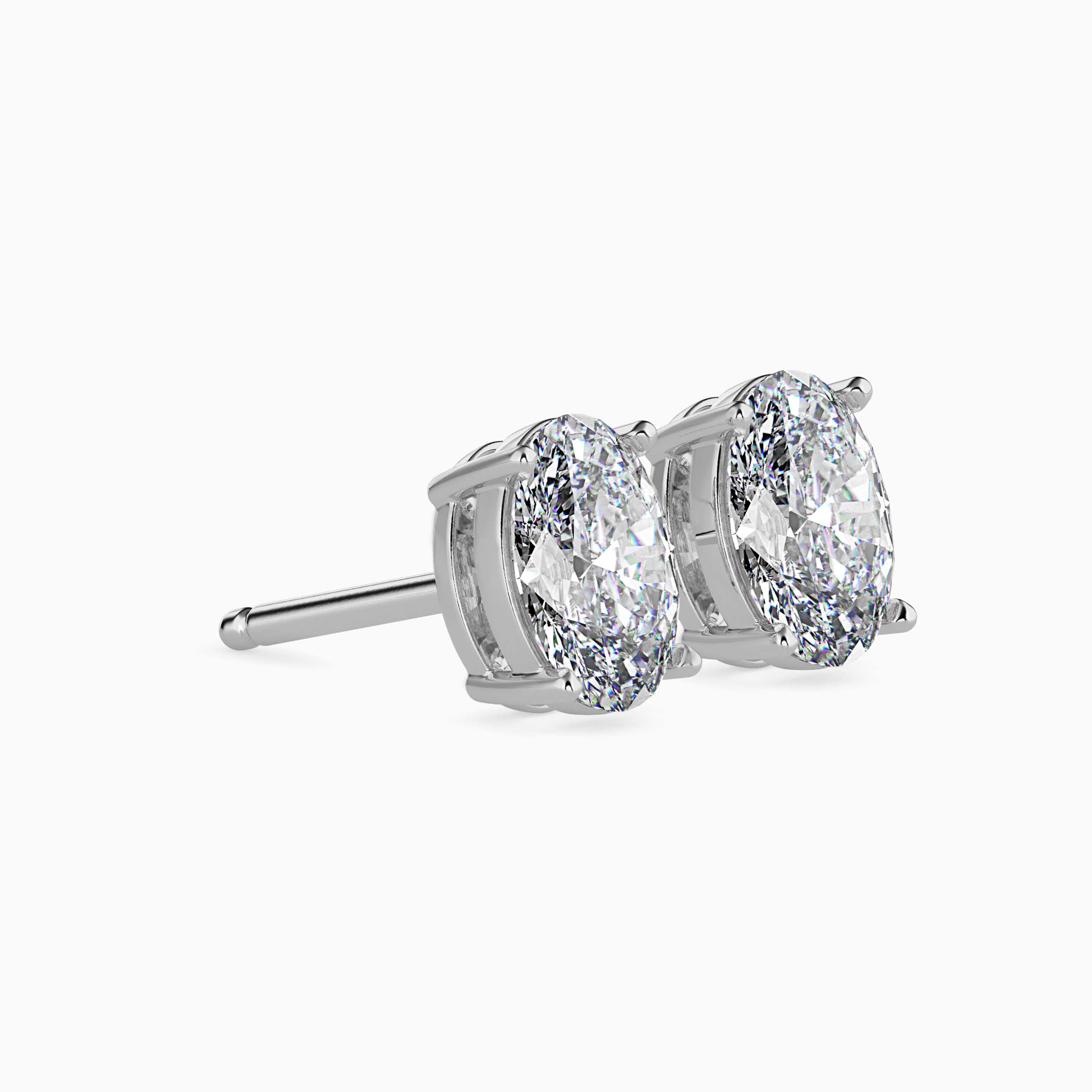 TASA “Lustre Whisper” Oval Diamond Studs - 16038