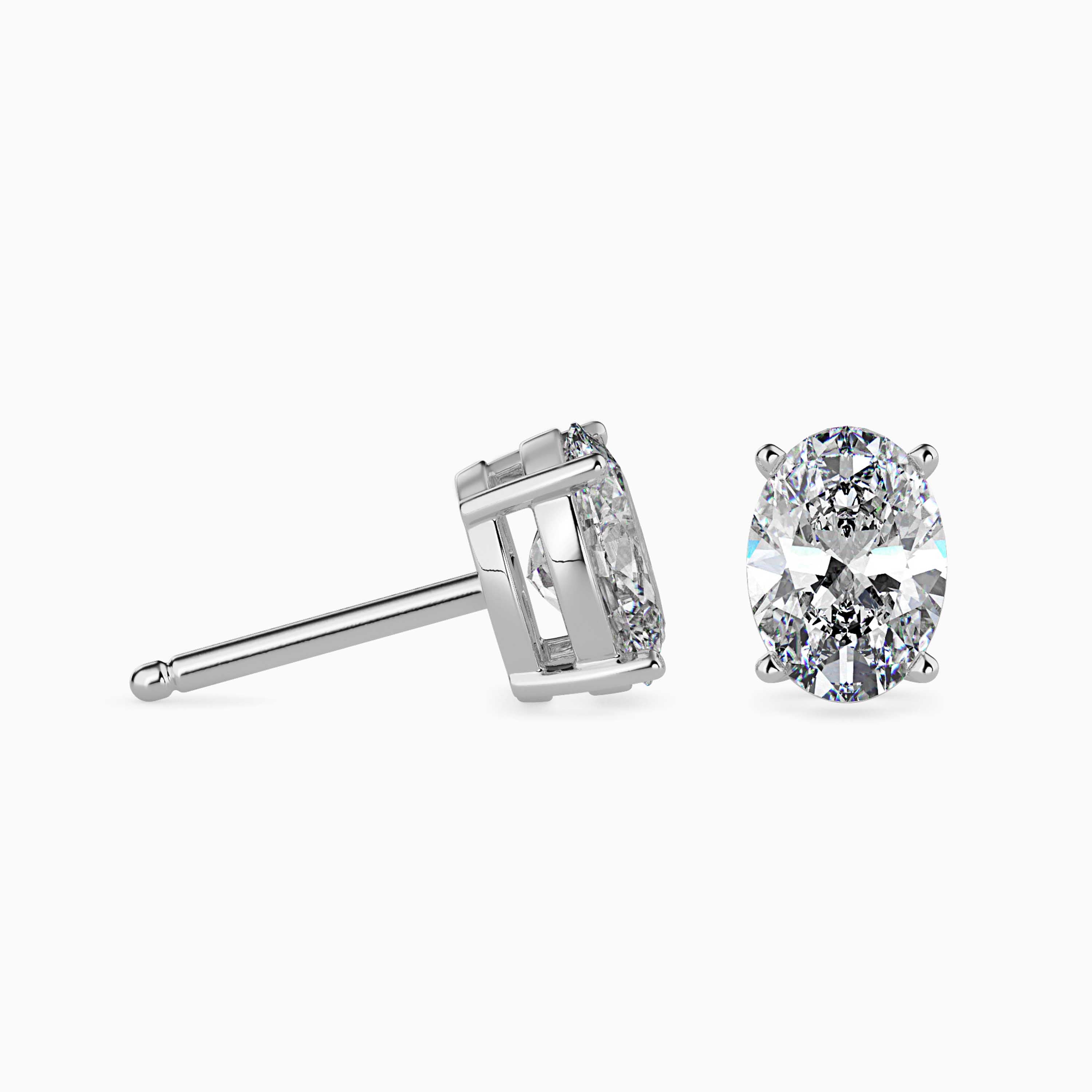 TASA “Lustre Whisper” Oval Diamond Studs - 16038