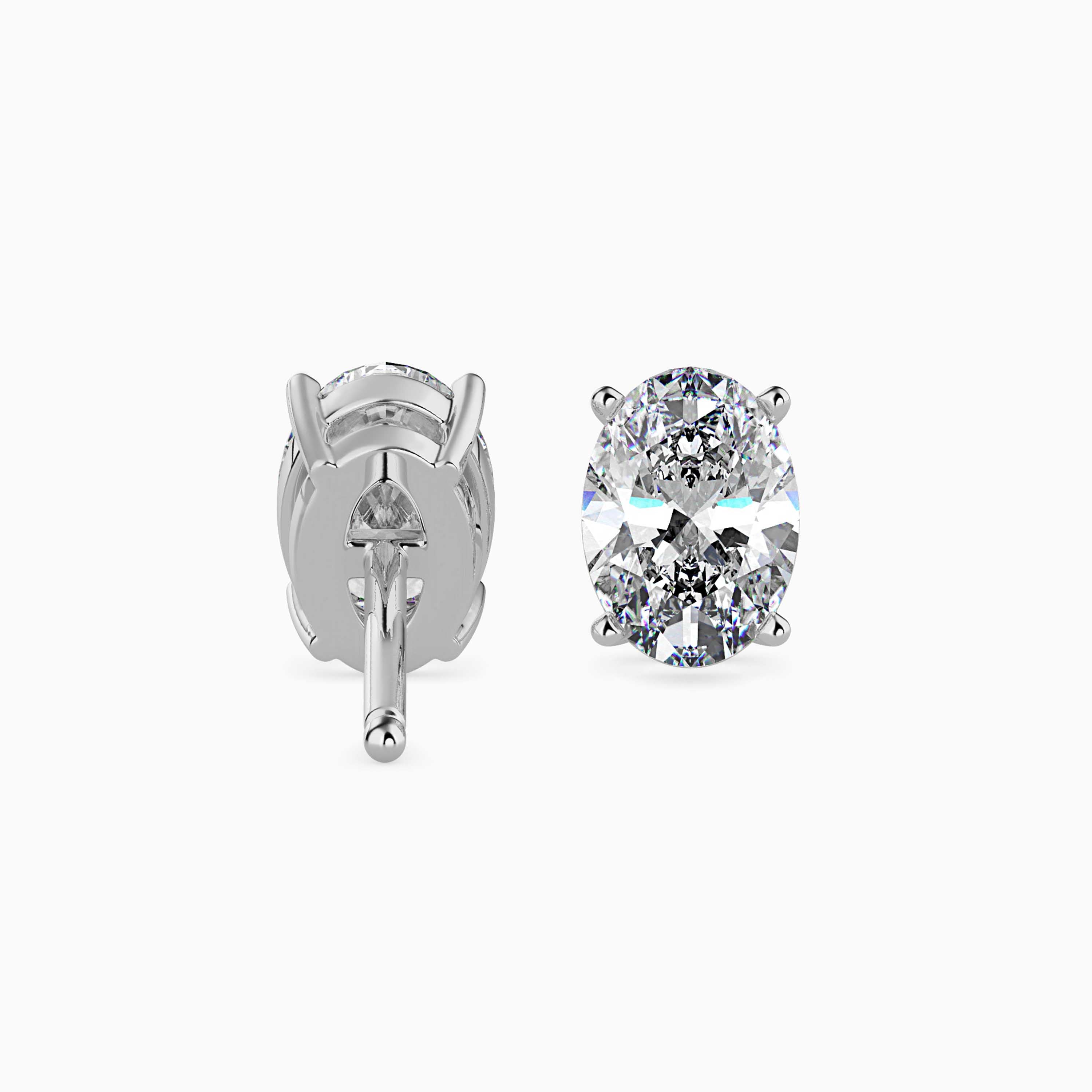 TASA “Lustre Whisper” Oval Diamond Studs - 16038