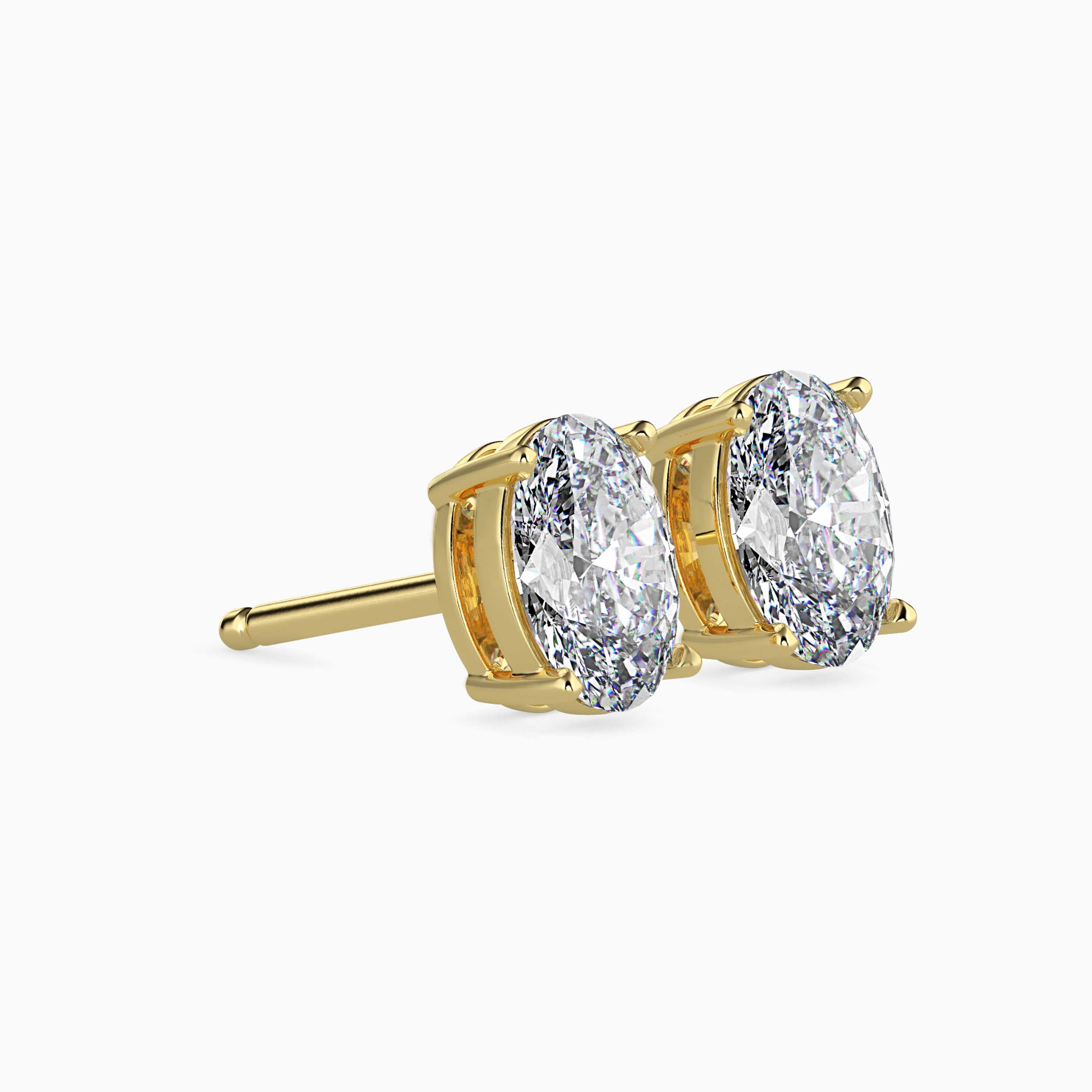 TASA “Lustre Whisper” Oval Diamond Studs - 16038