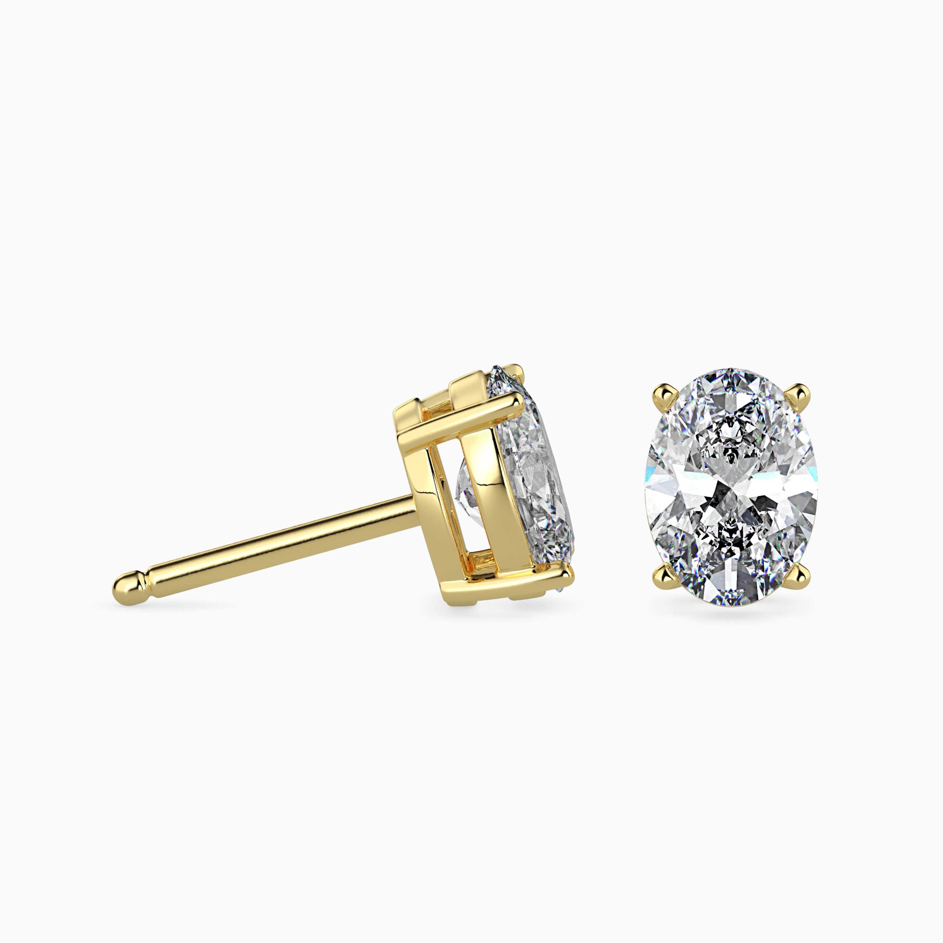TASA “Lustre Whisper” Oval Diamond Studs - 16038