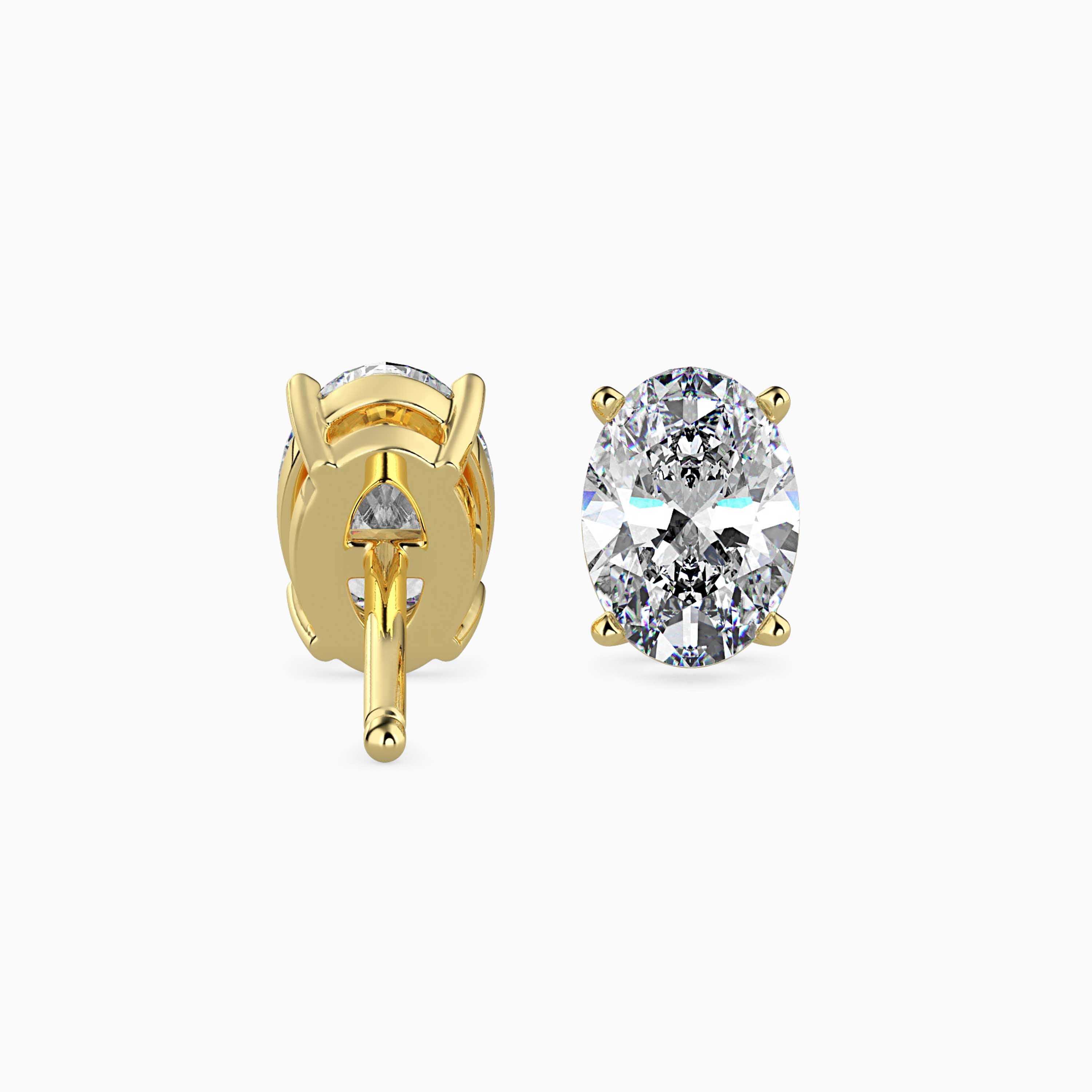 TASA “Lustre Whisper” Oval Diamond Studs - 16038