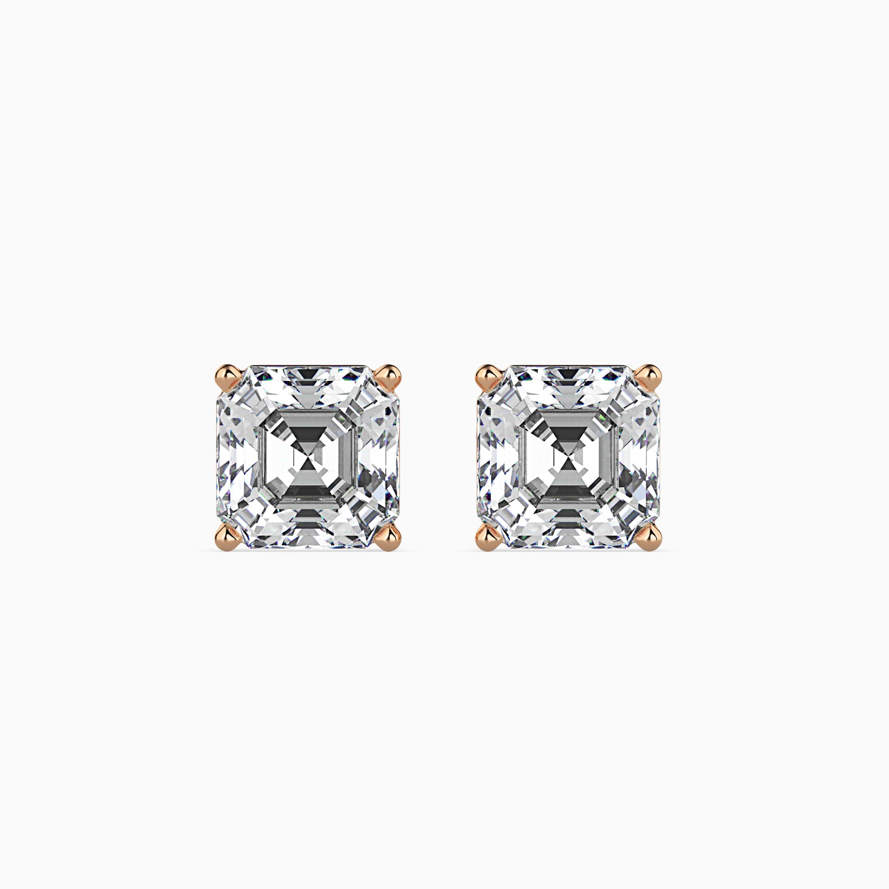 TASA “Midnight Prism” Asscher Diamond Studs - 16041