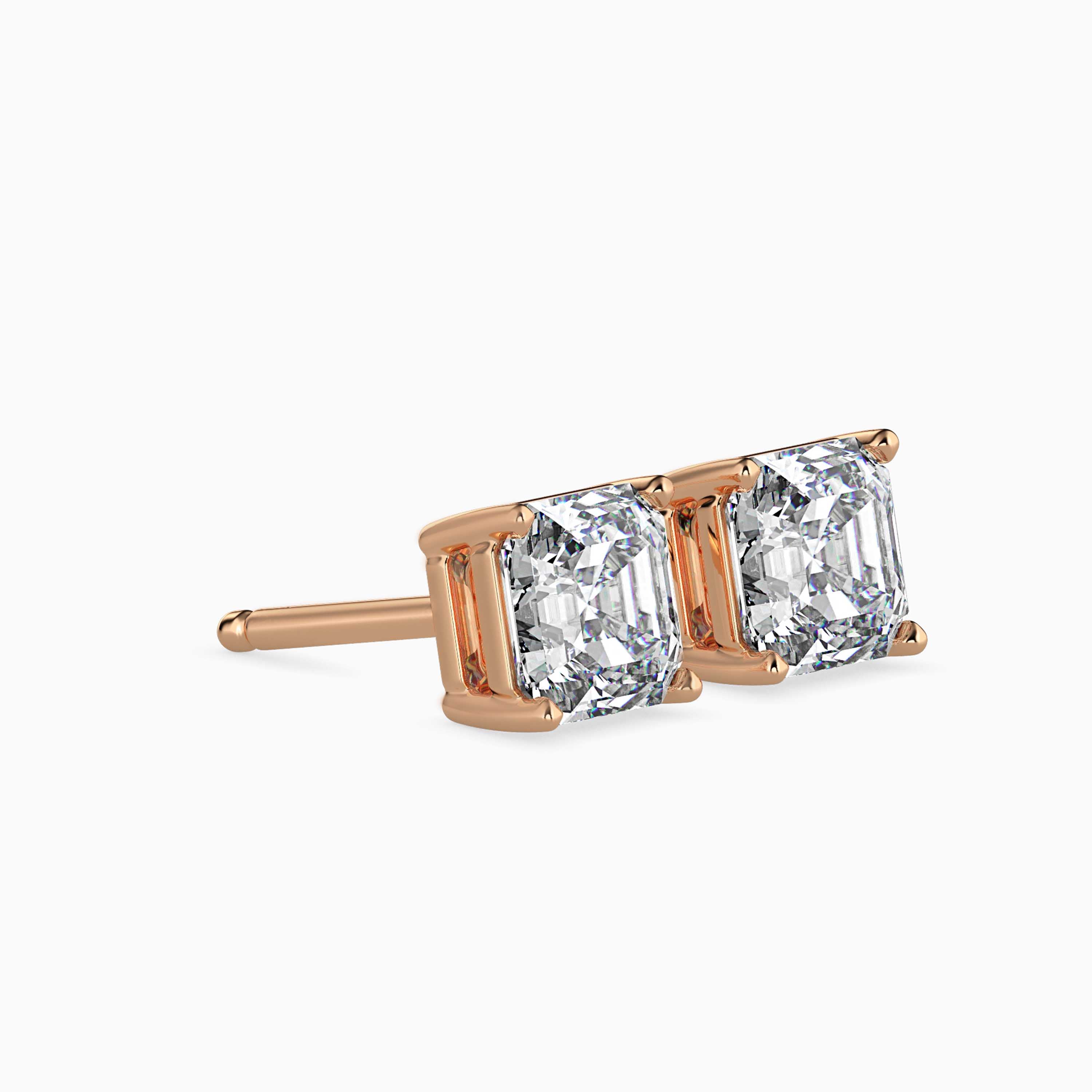 TASA “Midnight Prism” Asscher Diamond Studs - 16041