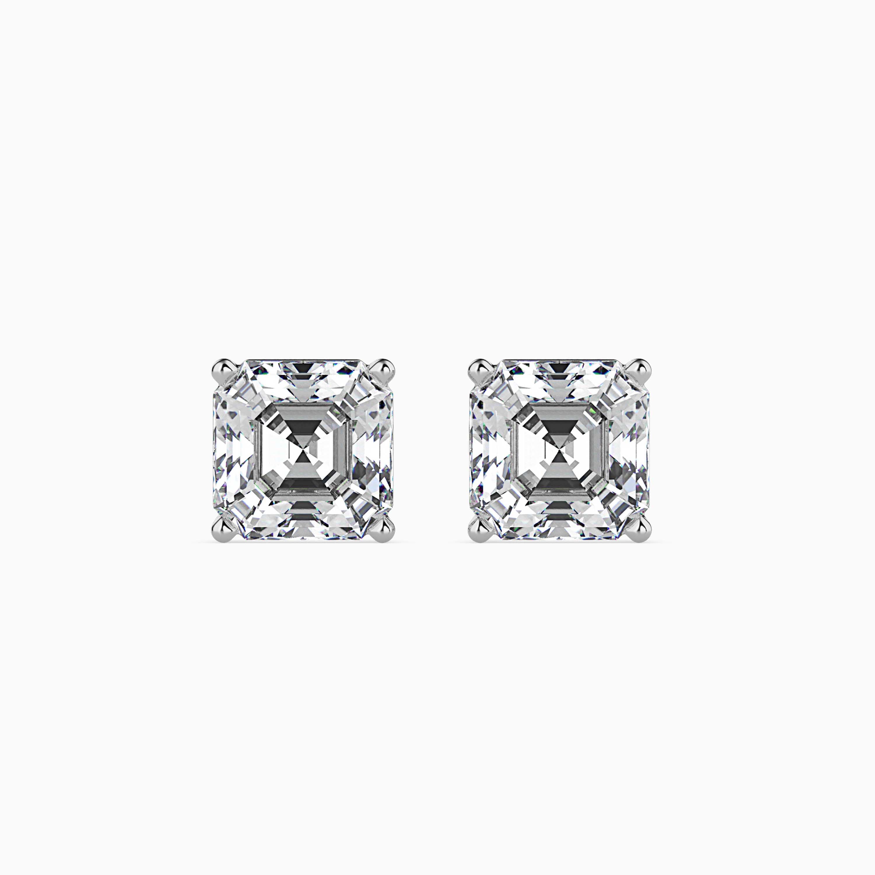 TASA “Midnight Prism” Asscher Diamond Studs - 16041