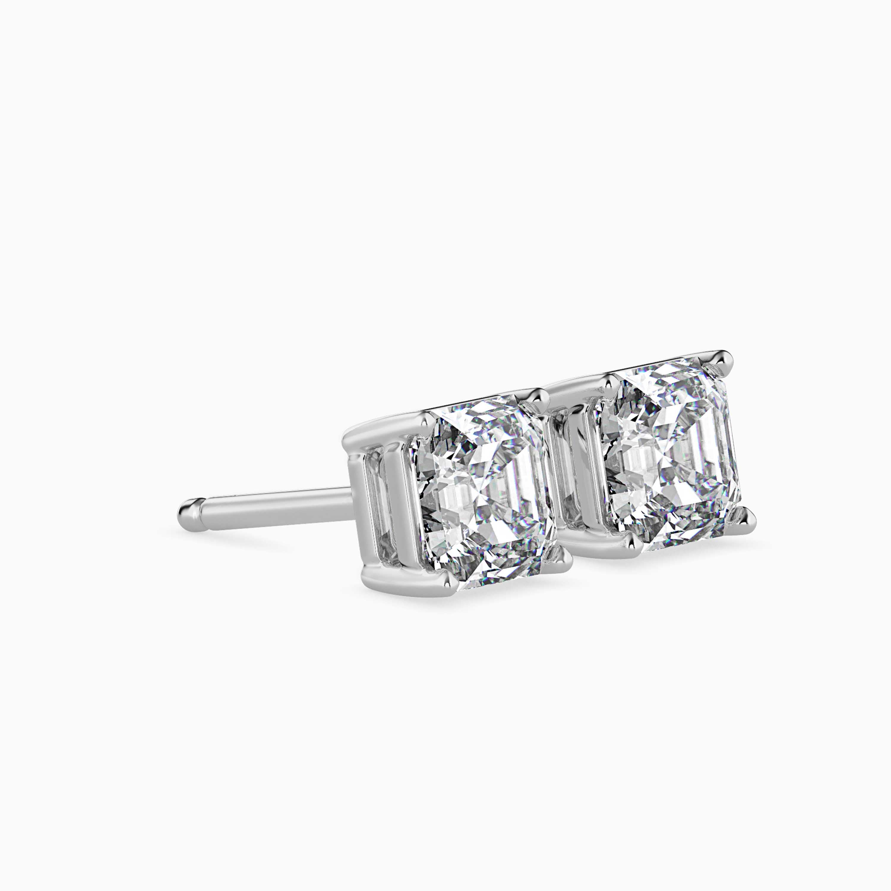 TASA “Midnight Prism” Asscher Diamond Studs - 16041