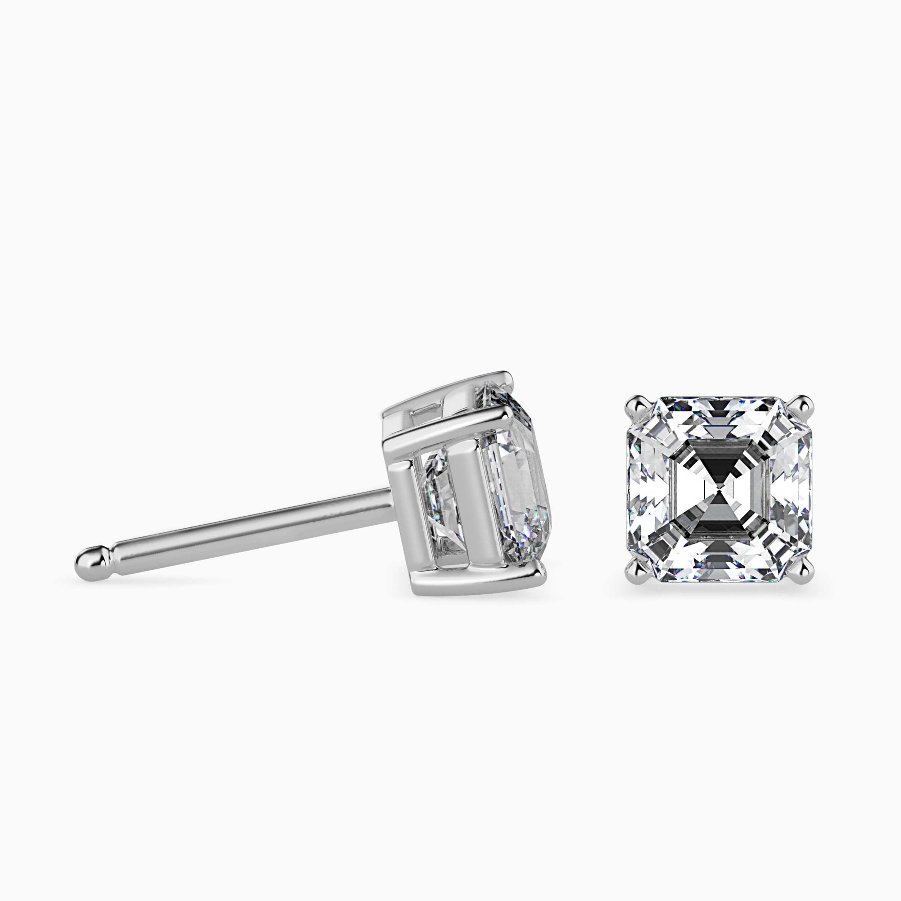 TASA “Midnight Prism” Asscher Diamond Studs - 16041