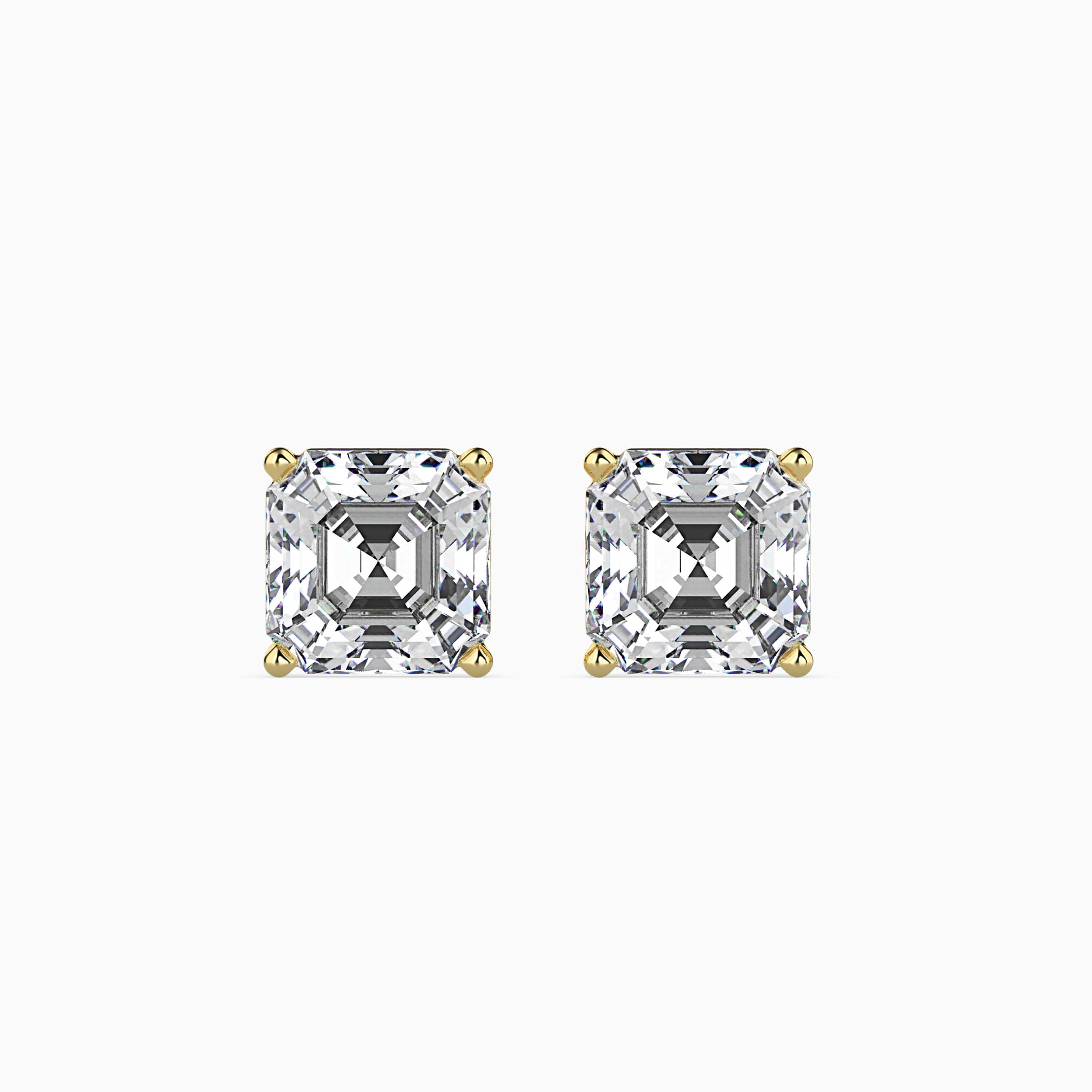 TASA “Midnight Prism” Asscher Diamond Studs - 16041