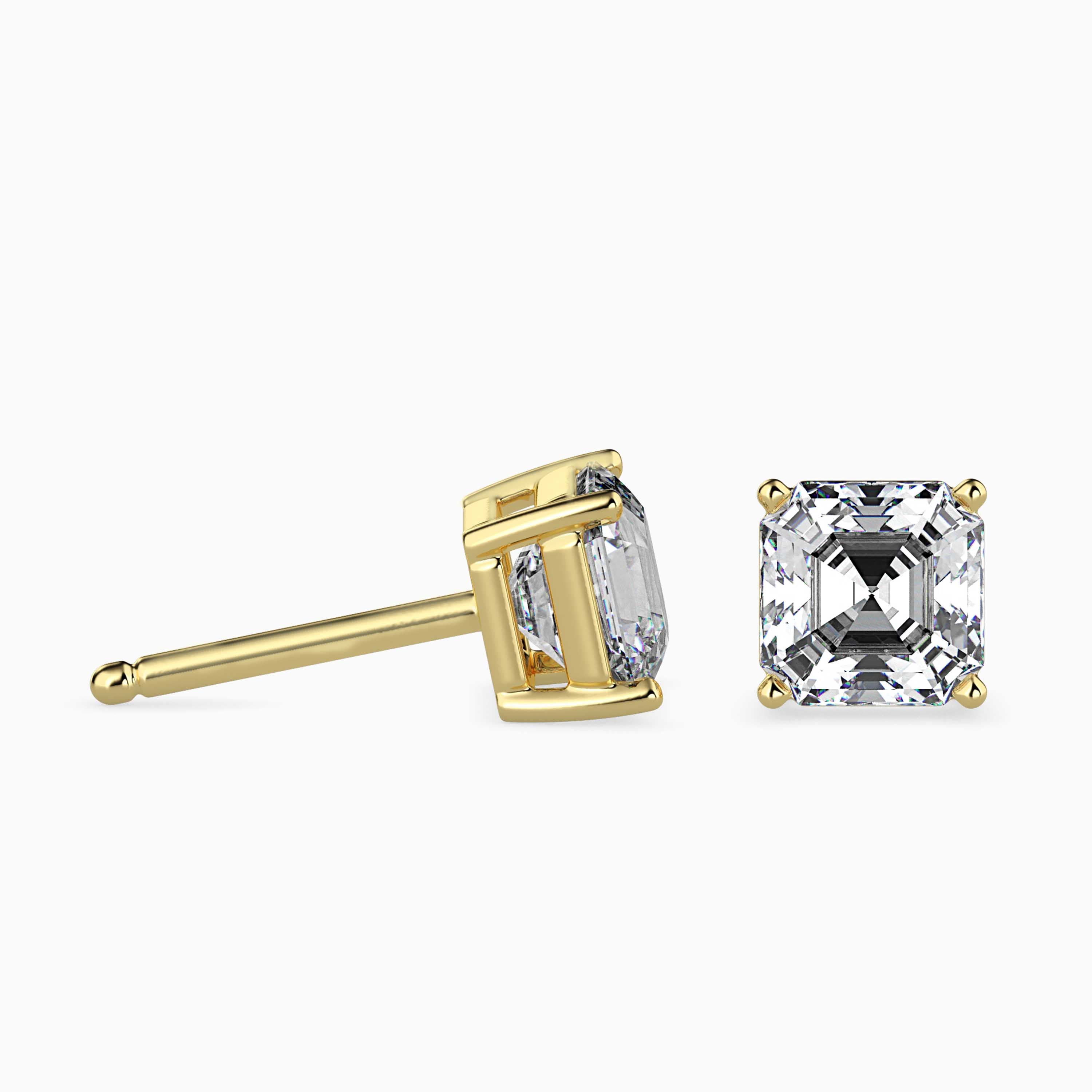 TASA “Midnight Prism” Asscher Diamond Studs - 16041