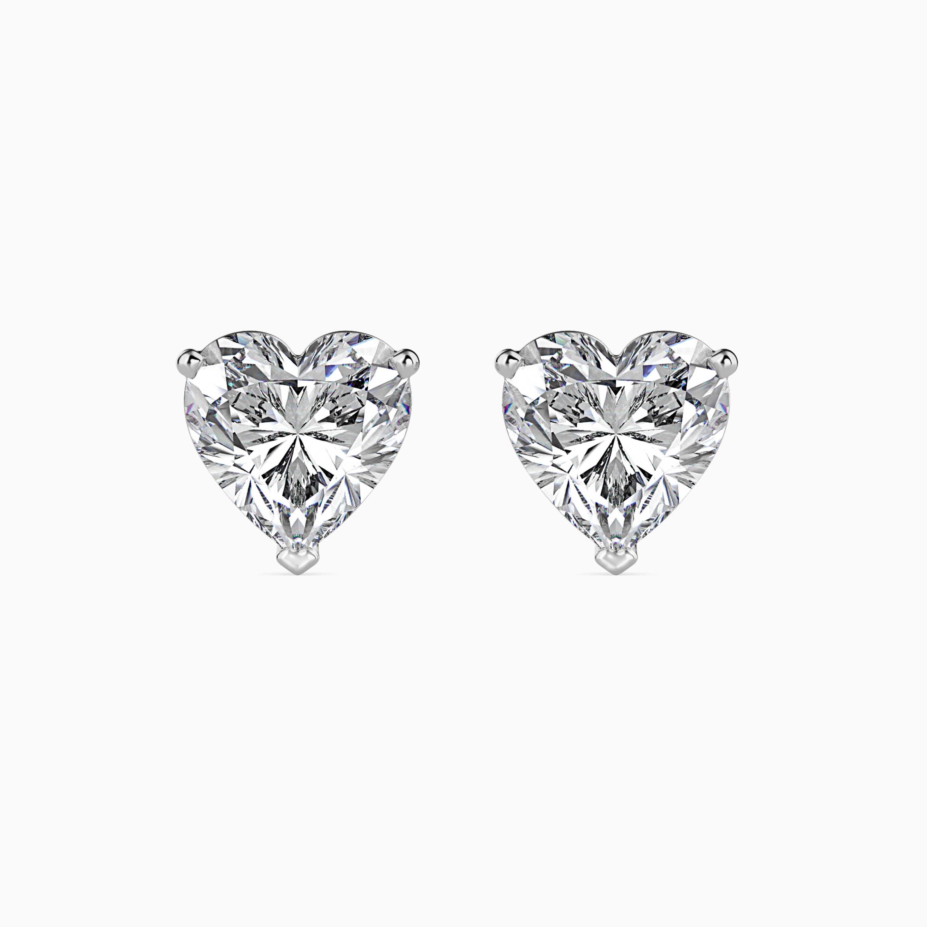 Tasa  Heart-Shaped Diamond Stud Earrings - 16042