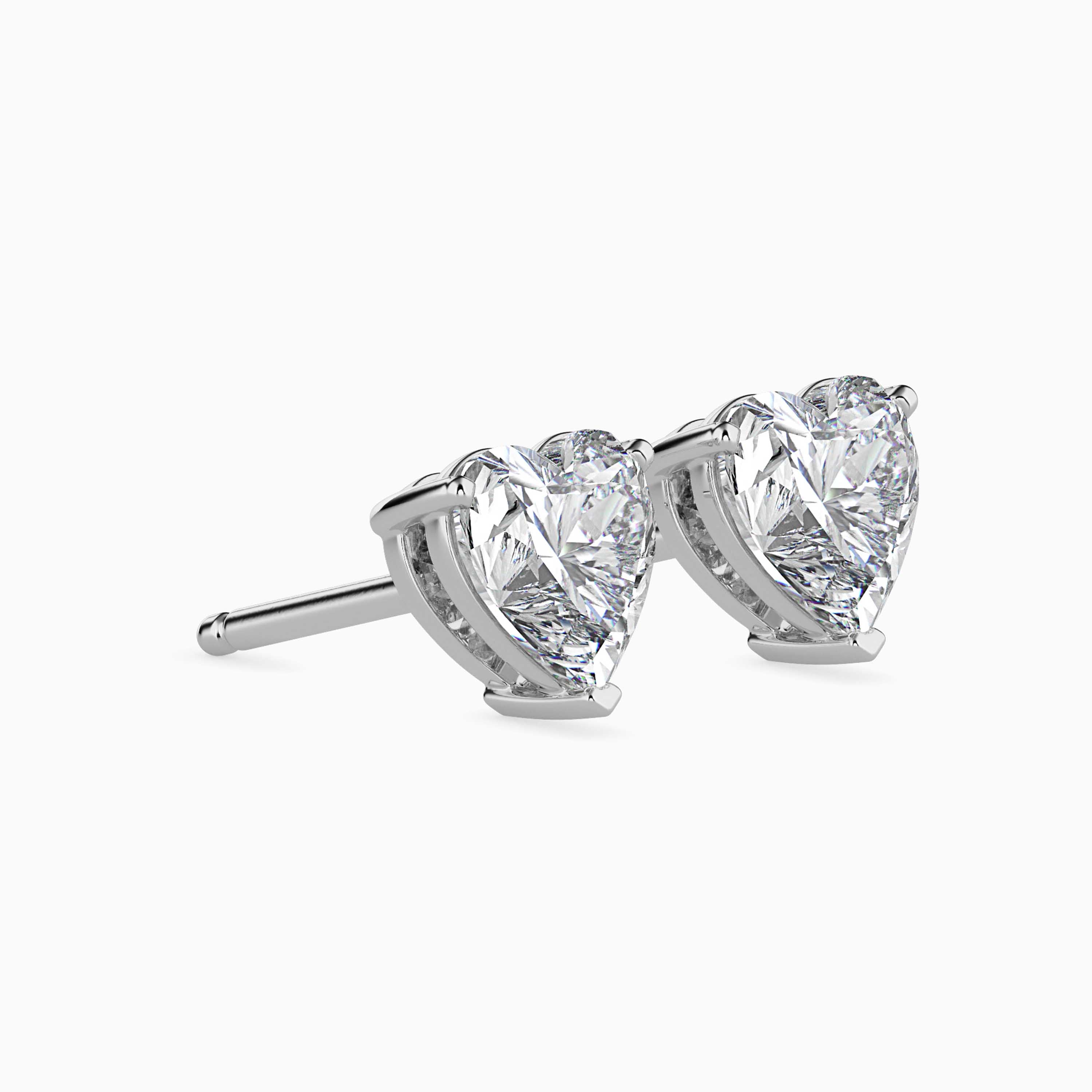 Tasa  Heart-Shaped Diamond Stud Earrings - 16042