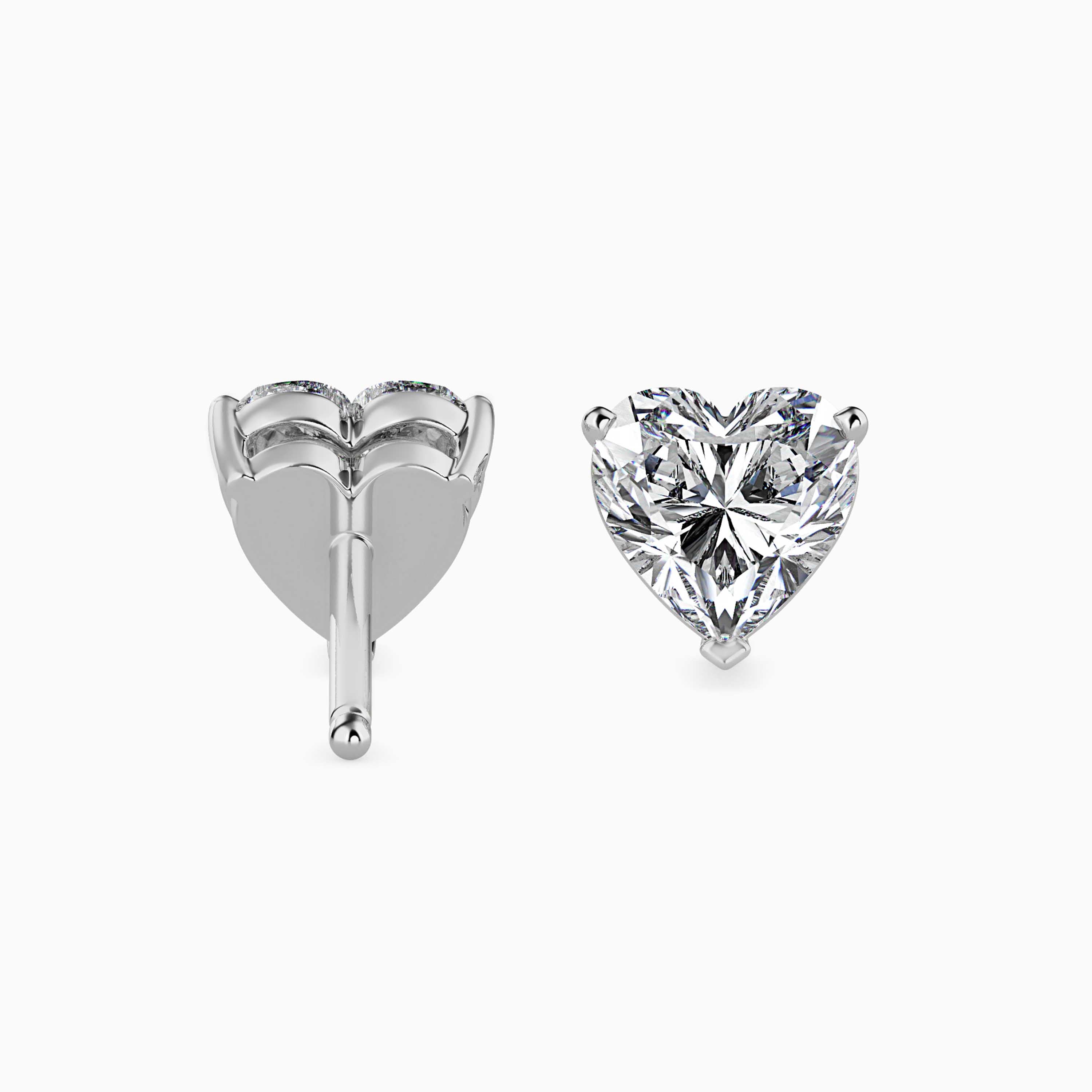 Tasa  Heart-Shaped Diamond Stud Earrings - 16042