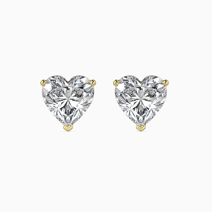 Tasa  Heart-Shaped Diamond Stud Earrings - 16042