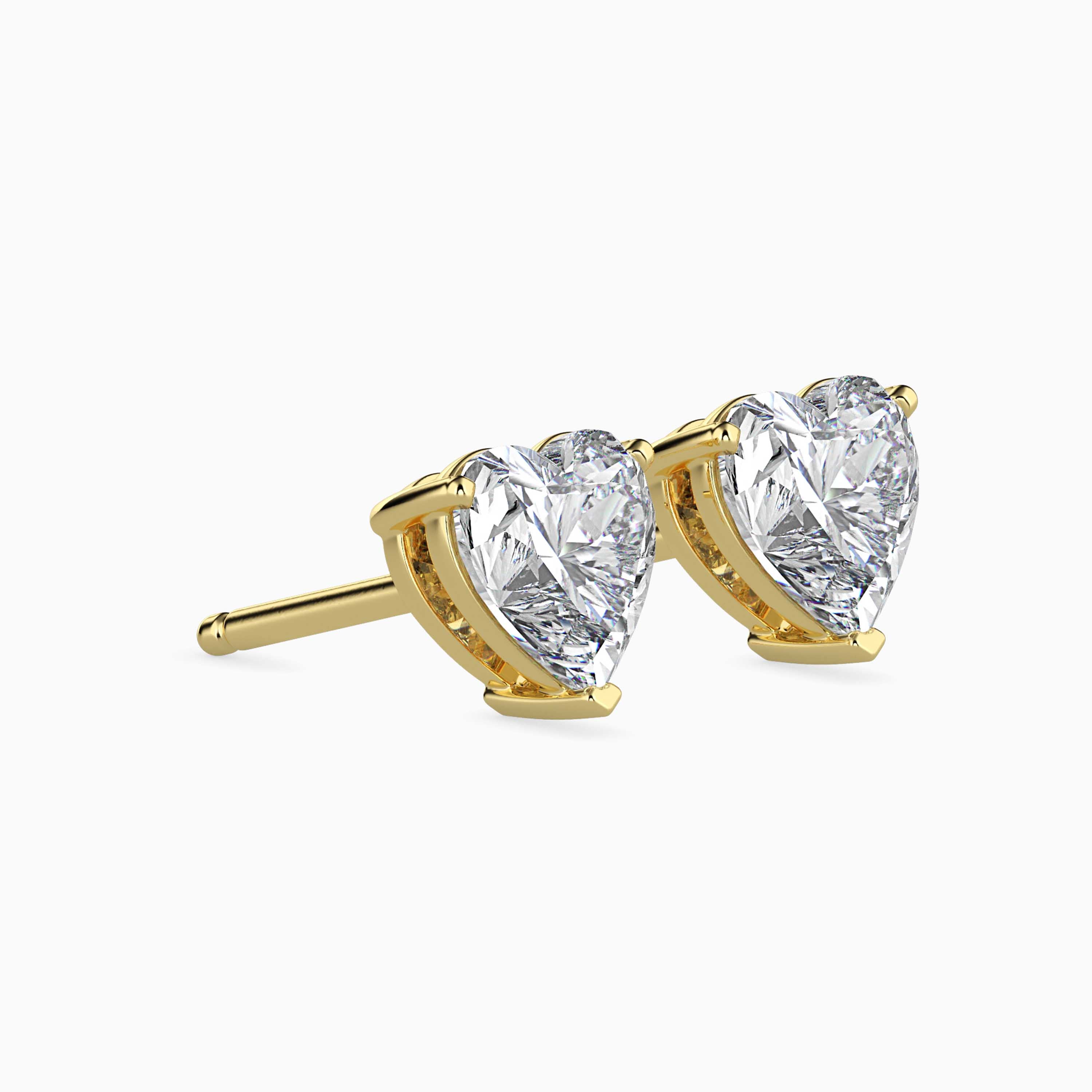 Tasa  Heart-Shaped Diamond Stud Earrings - 16042
