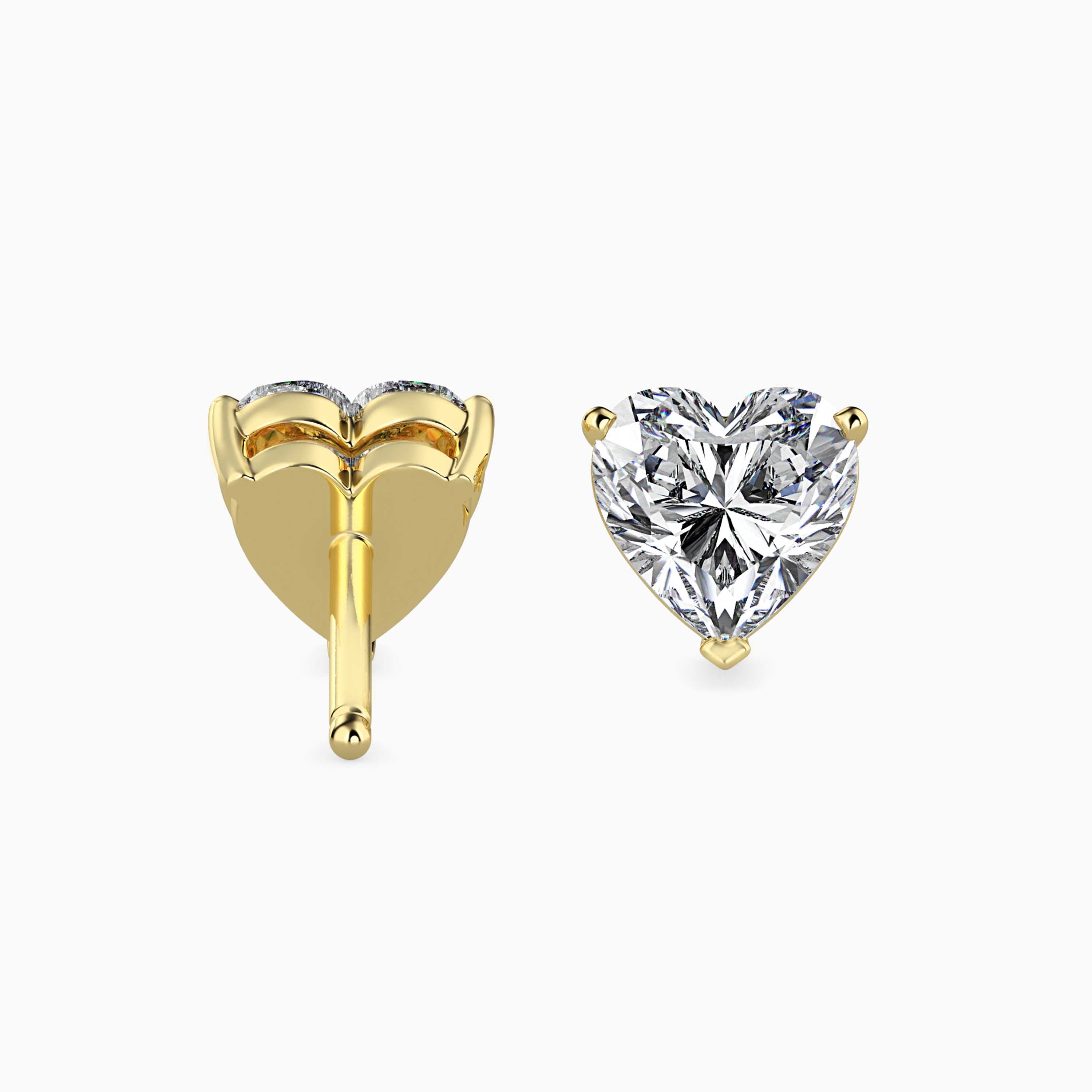 Tasa  Heart-Shaped Diamond Stud Earrings - 16042