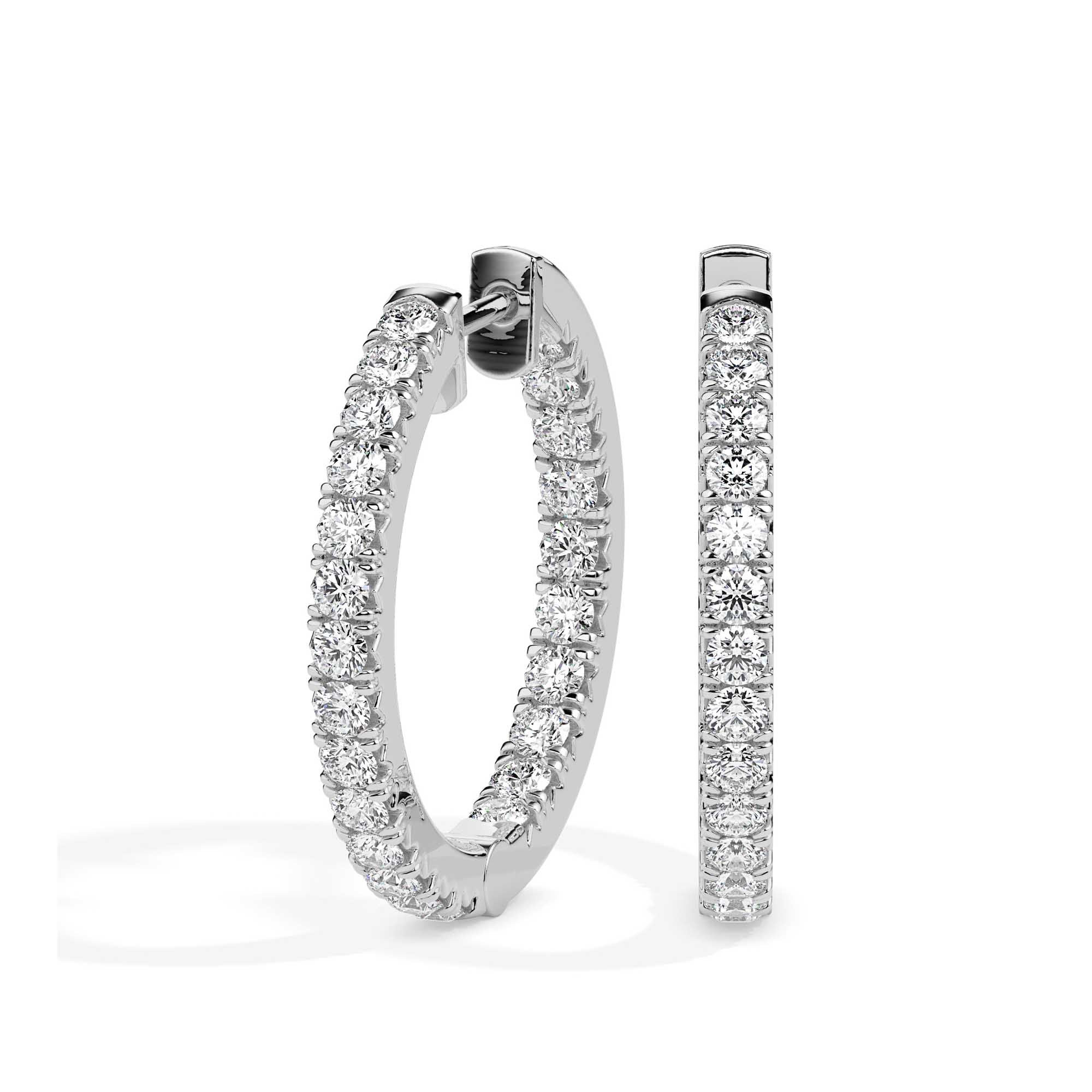 TASA Eternal Glow Diamond Hoops /.049 ct  - 17001