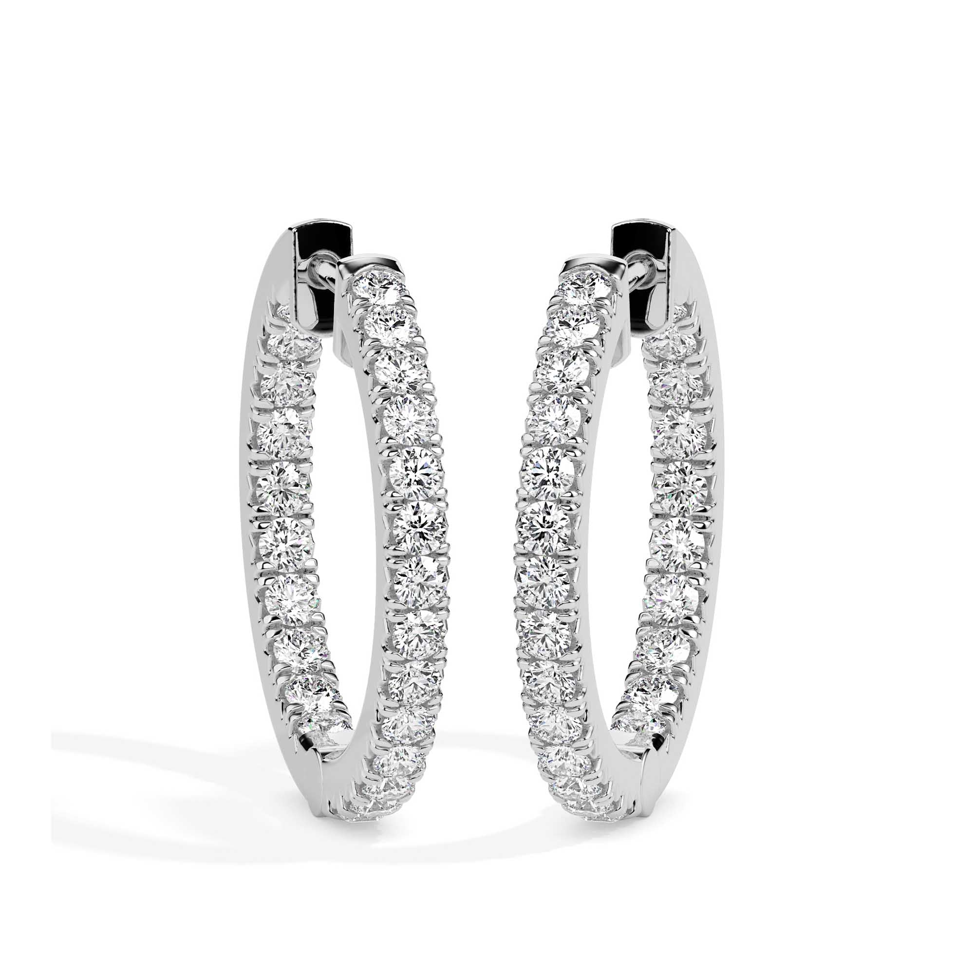 TASA Eternal Glow Diamond Hoops /.049 ct  - 17001