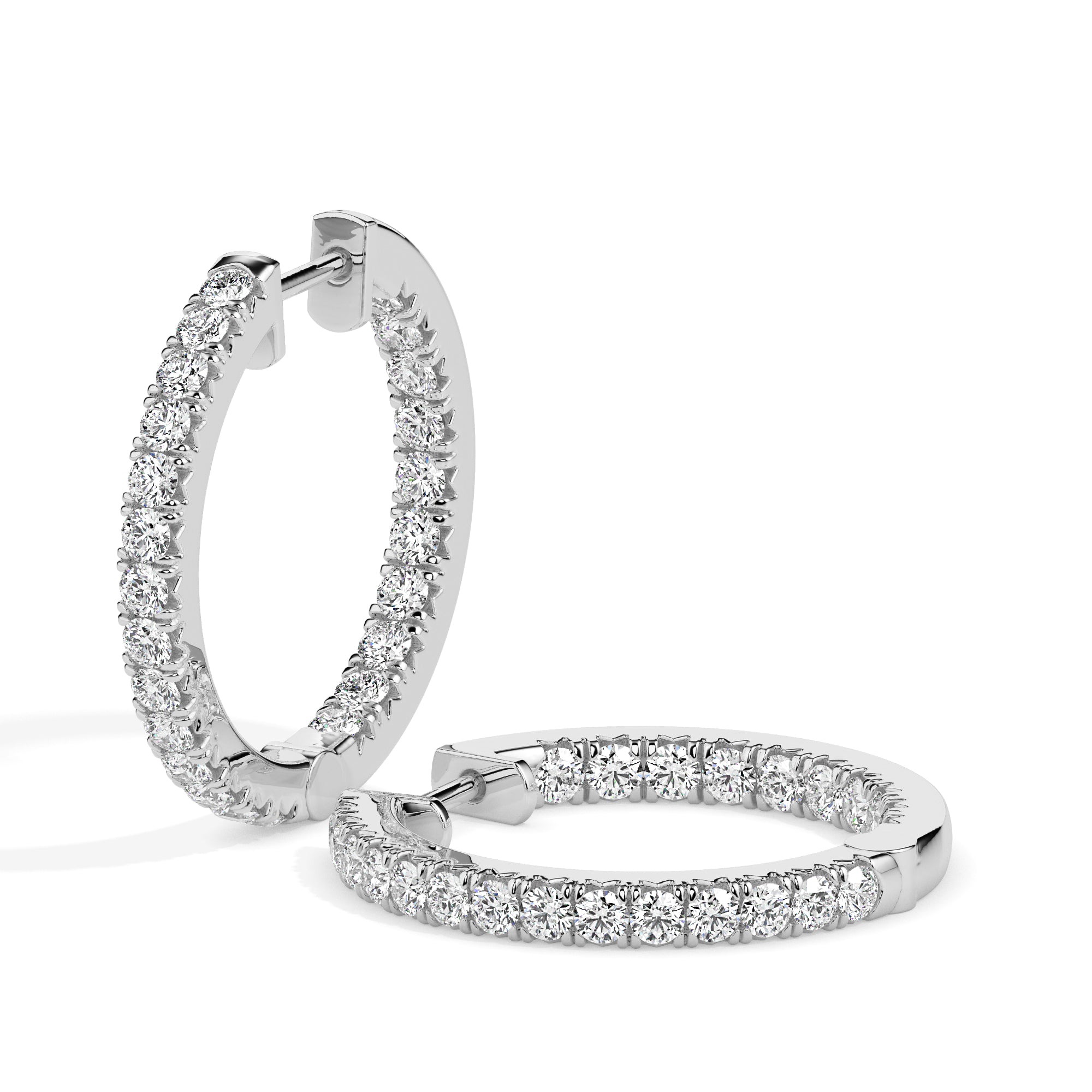 TASA Eternal Glow Diamond Hoops /.049 ct  - 17001