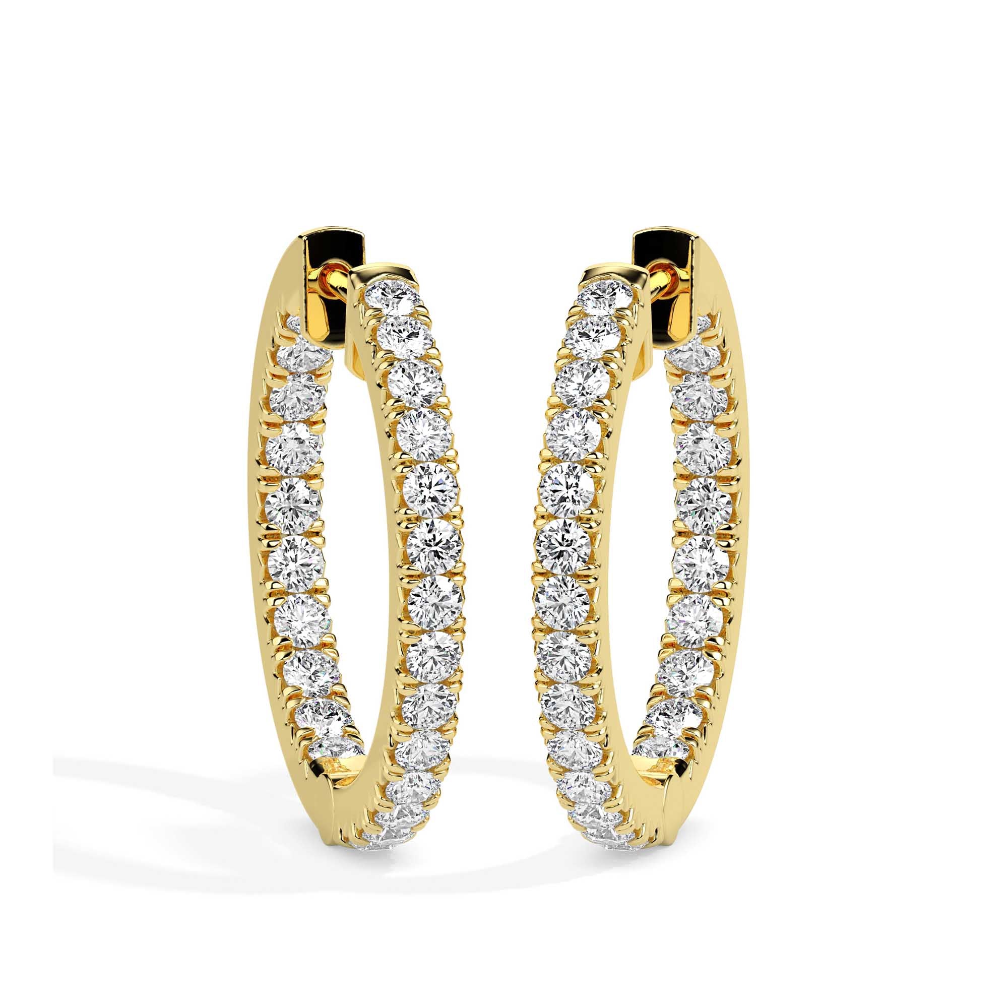 TASA Eternal Glow Diamond Hoops /.049 ct  - 17001