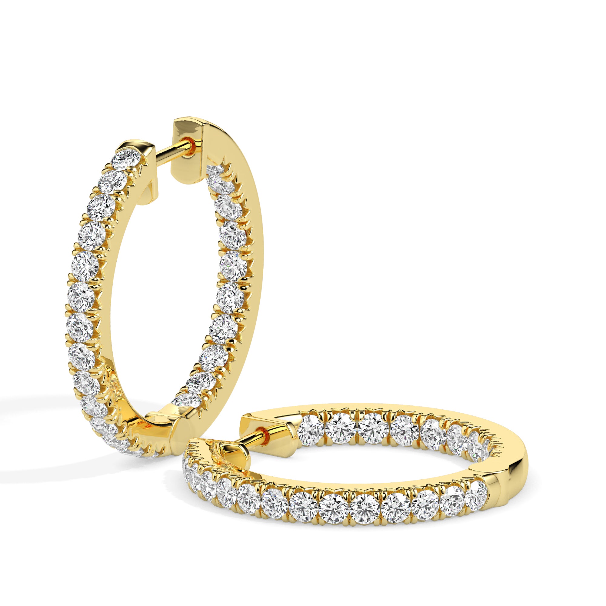 TASA Eternal Glow Diamond Hoops /.049 ct  - 17001