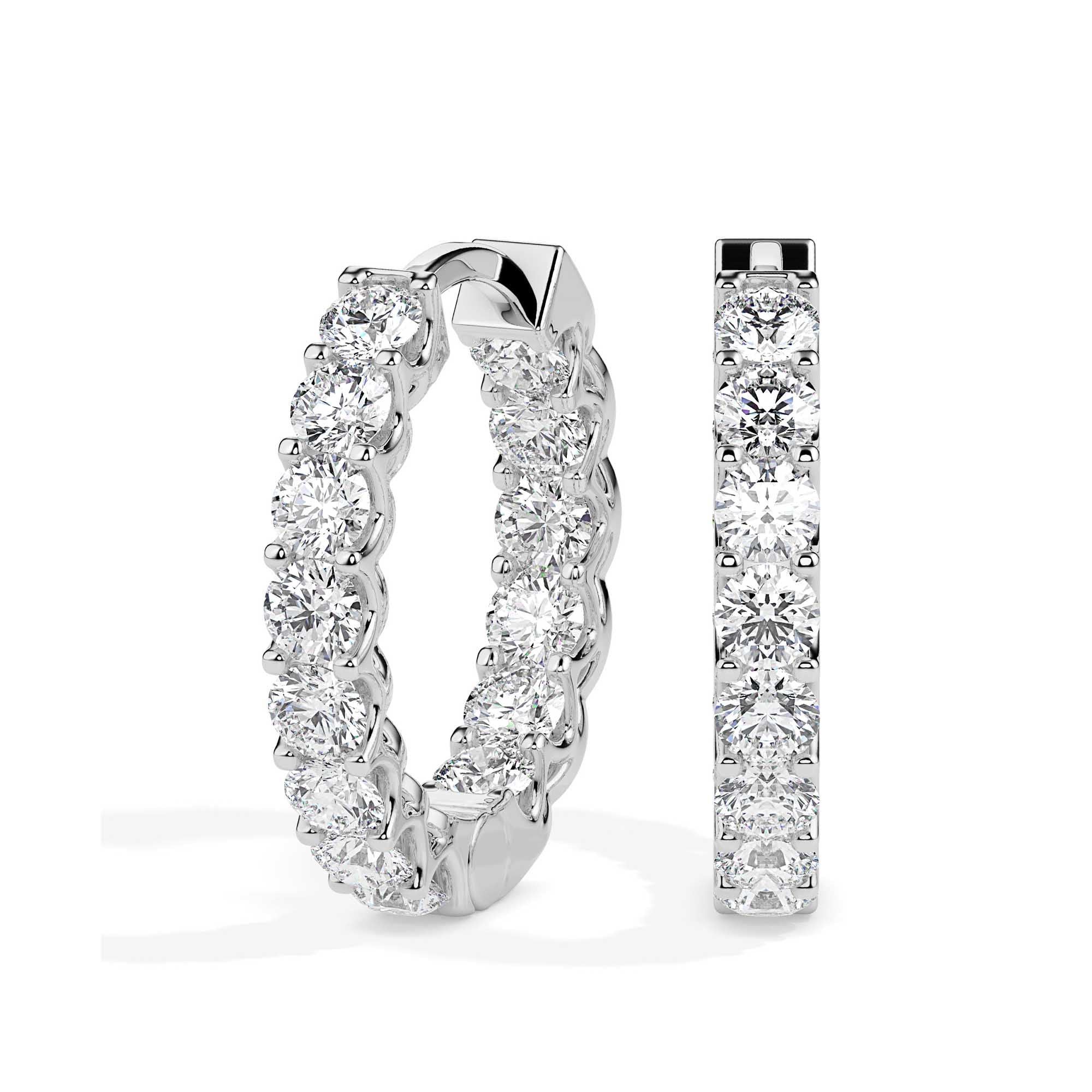 TASA Eternal Glow Diamond Hoops - 17002