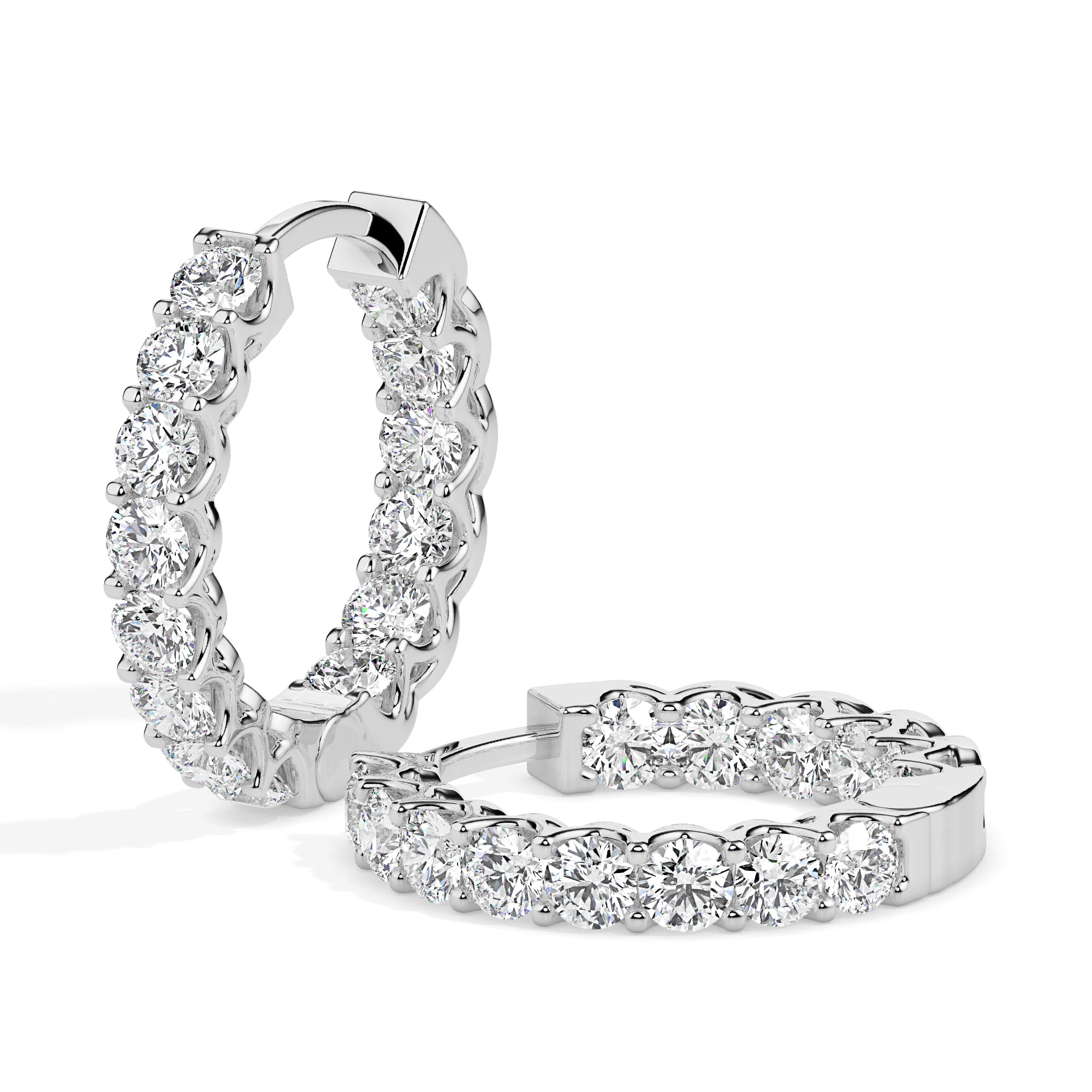 TASA Eternal Glow Diamond Hoops - 17002