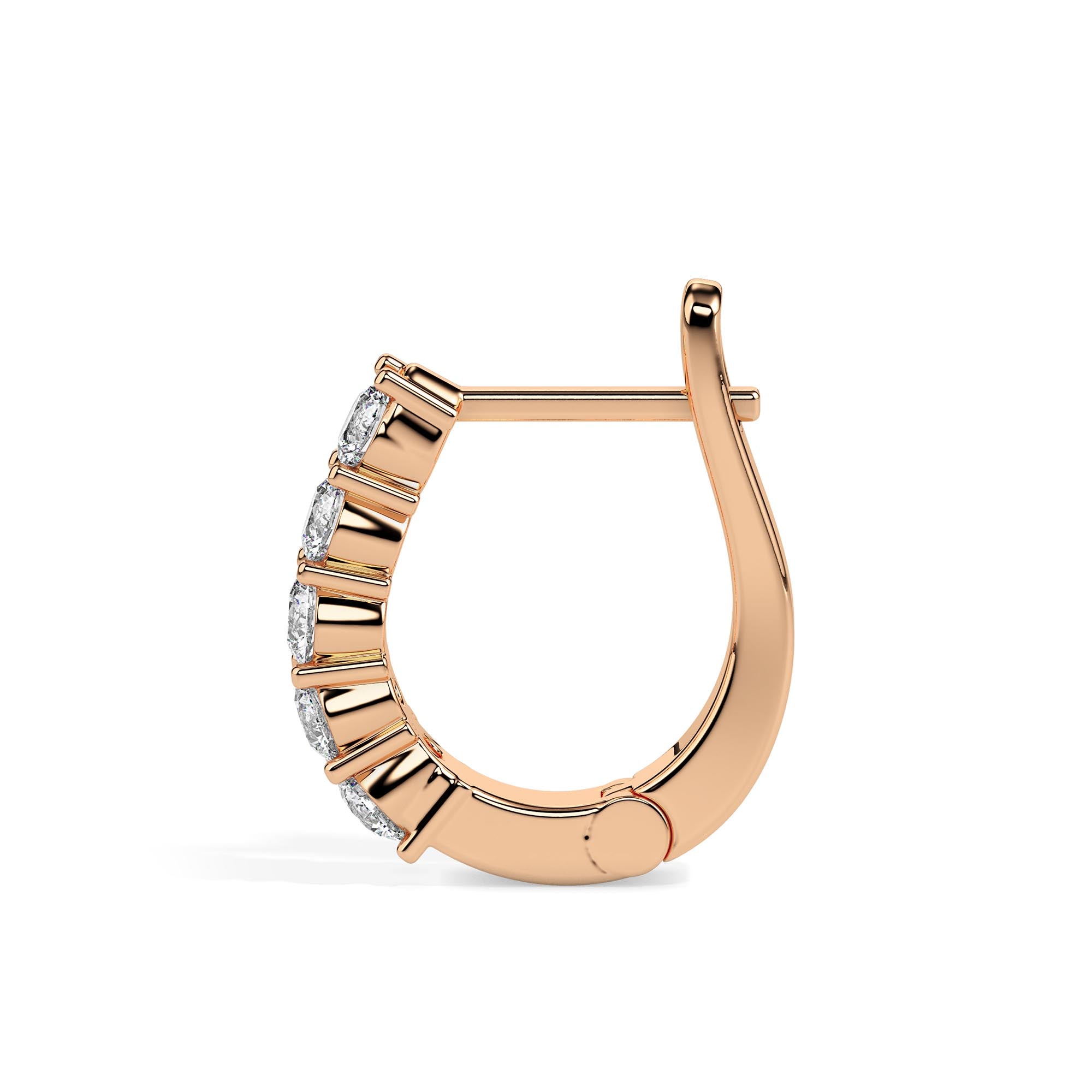 TASA Lumière White Gold Huggie Hoops - 17008